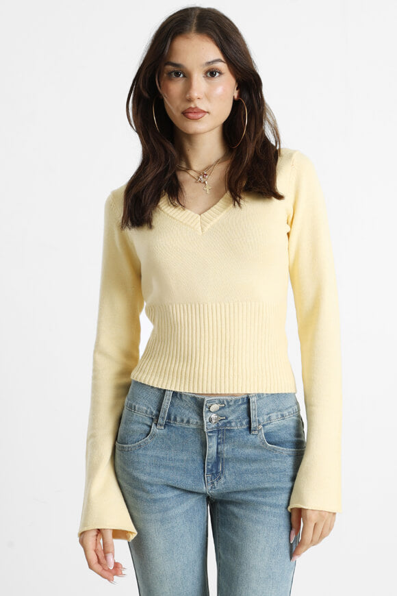 Strickpullover - Hellgelb