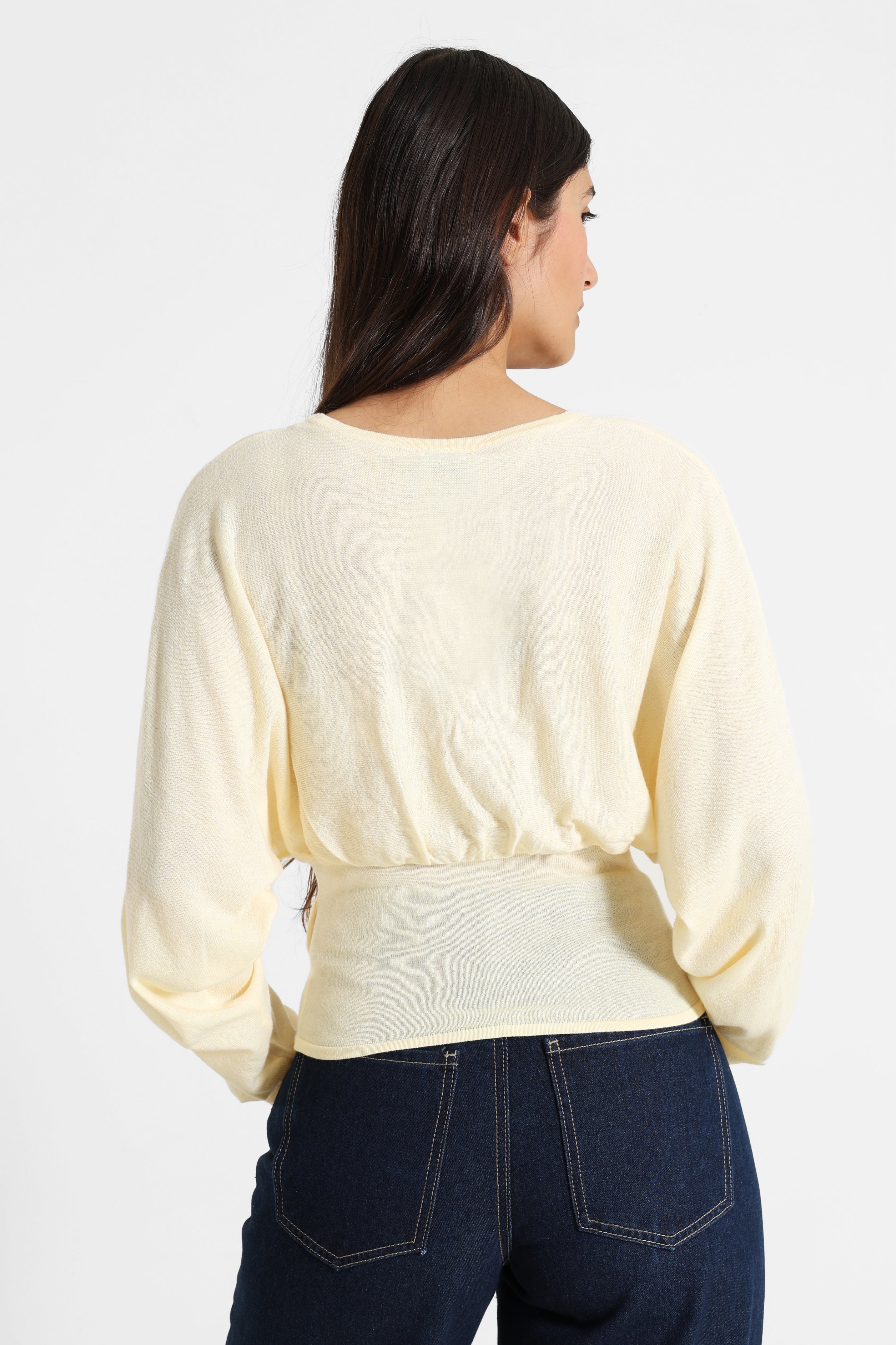 Fine knit jumper - Yellow