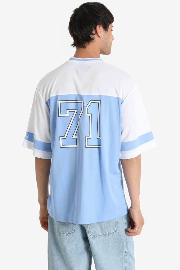 Mesh T-Shirt - White + Carolina Blue