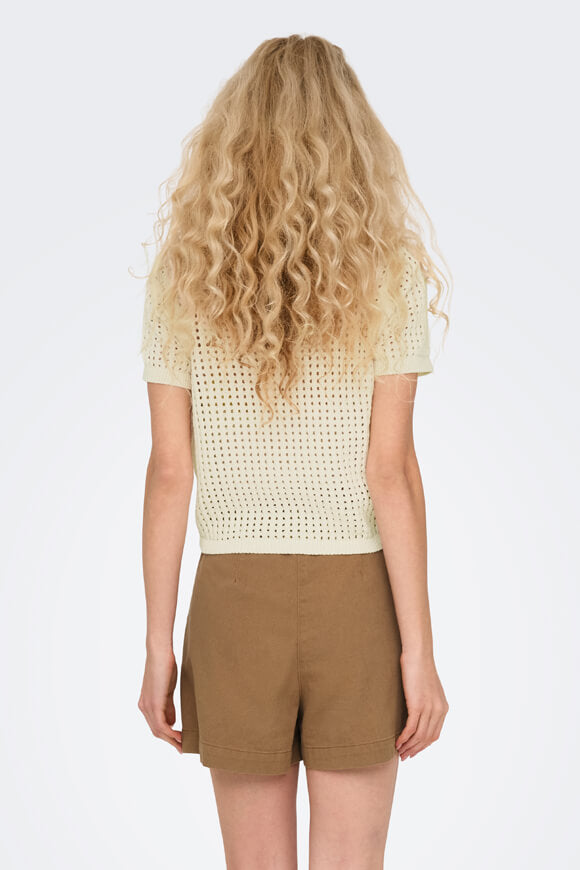 ONLANNASOFIA Häkel Poloshirt - Birch