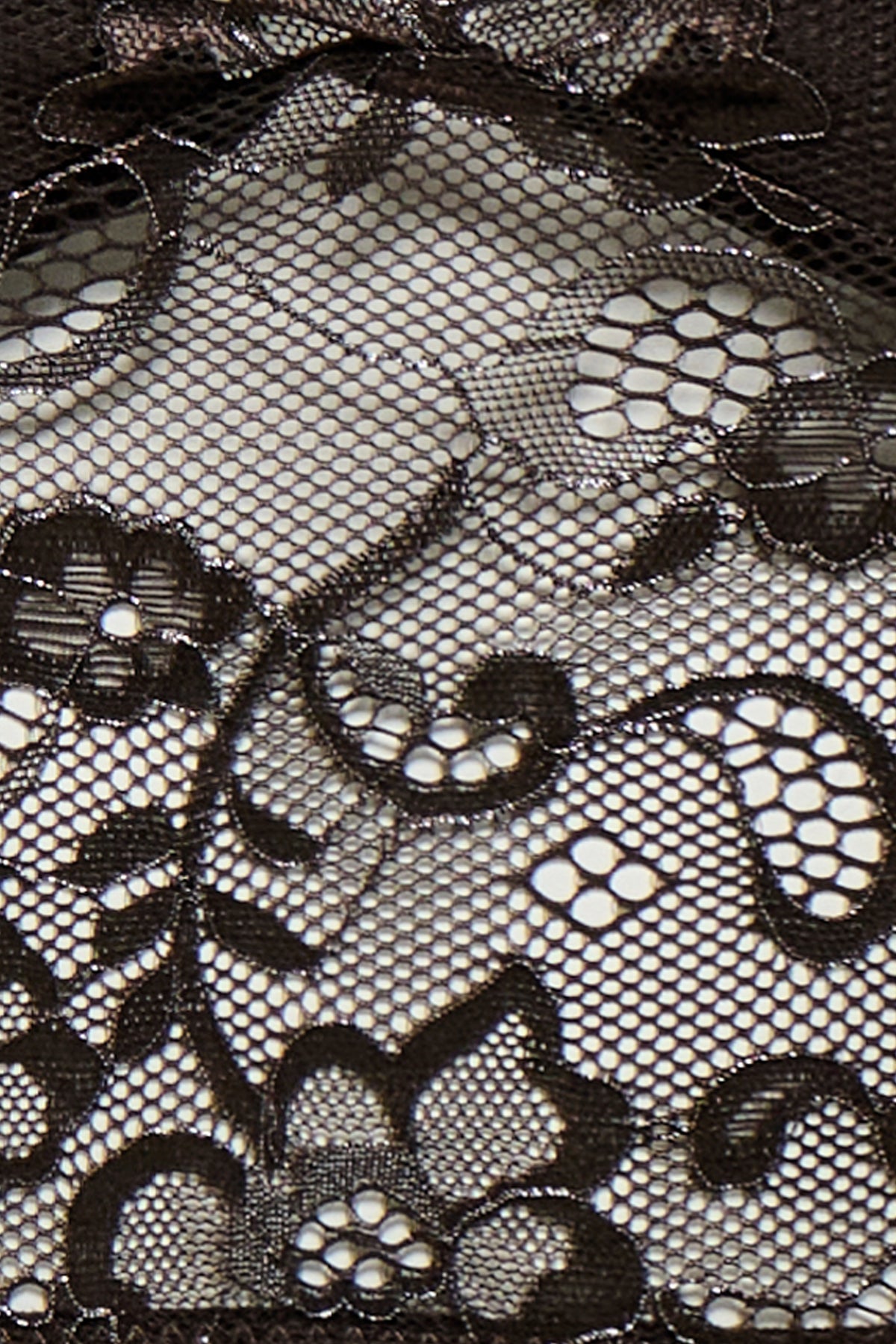 ONLCHLOE Mesh-Bralette mit Lurexfäden - Coffee Bean