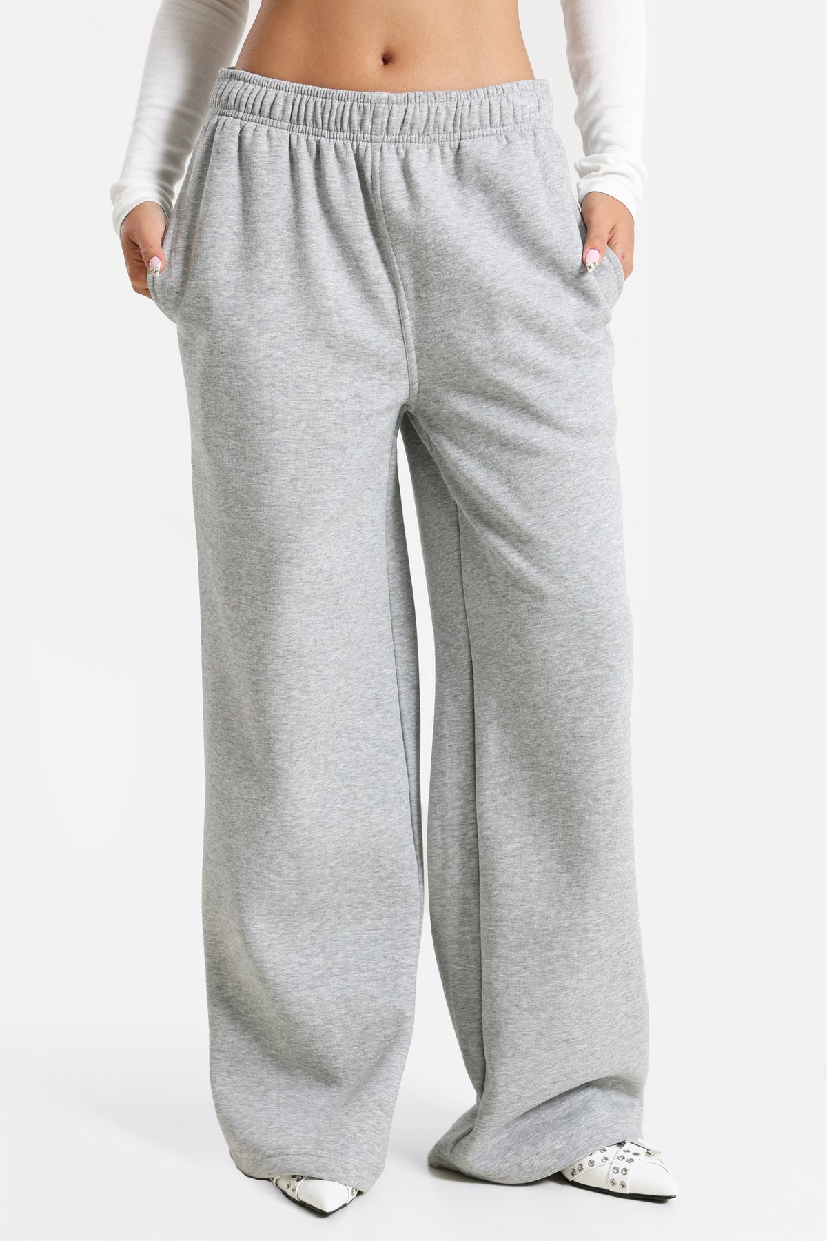 Sweathose - Grau meliert
