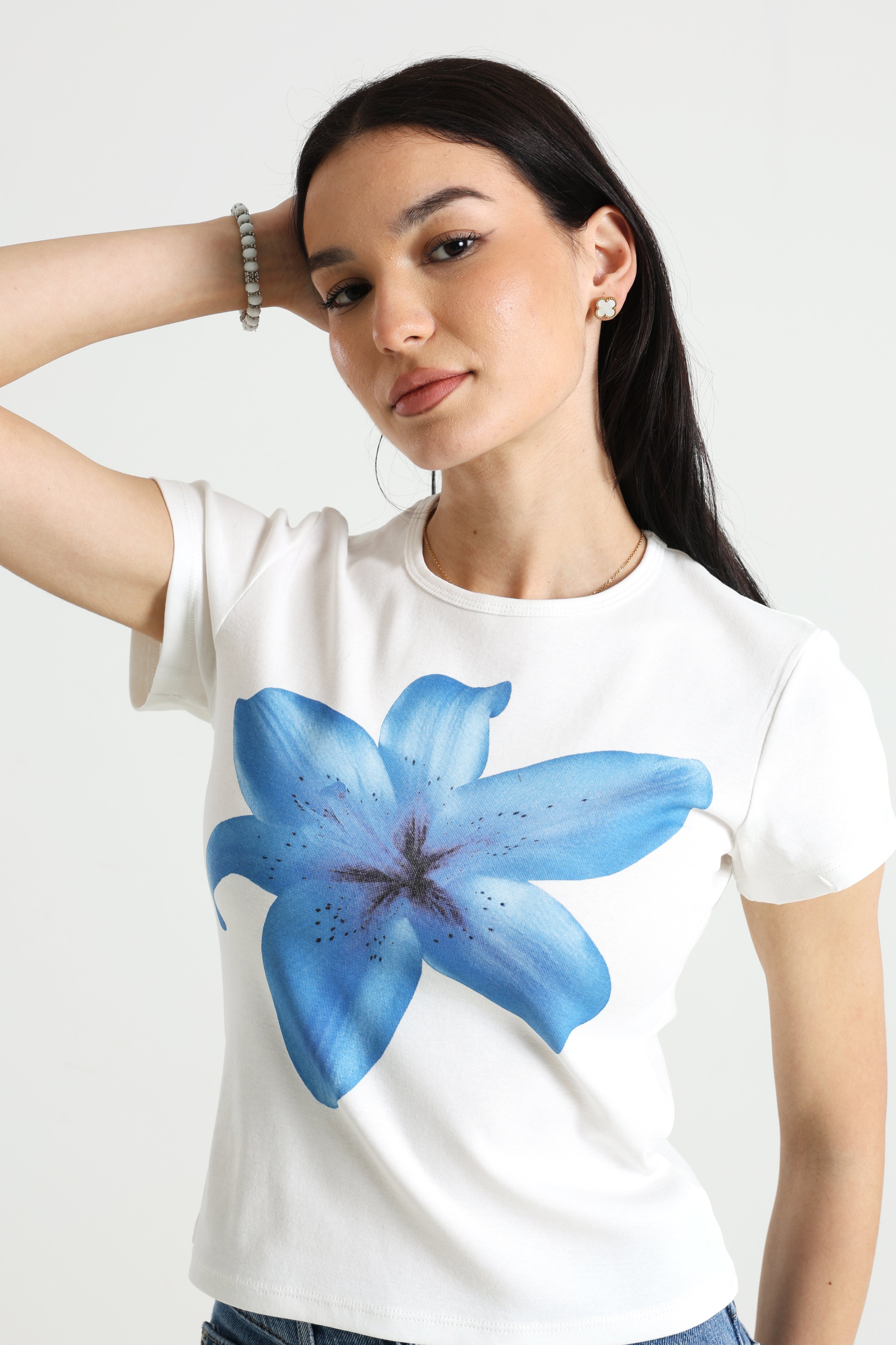 Cropped shirt - Ecru