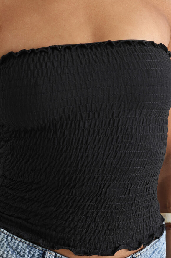 Bandeau Crop Top - Black