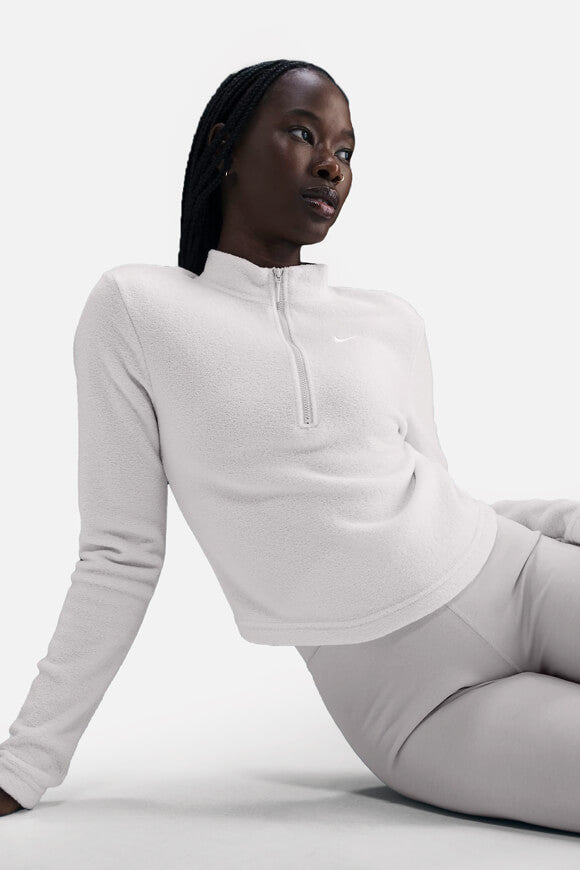 Frottee Crop Sweatshirt - Light Orewood Brown