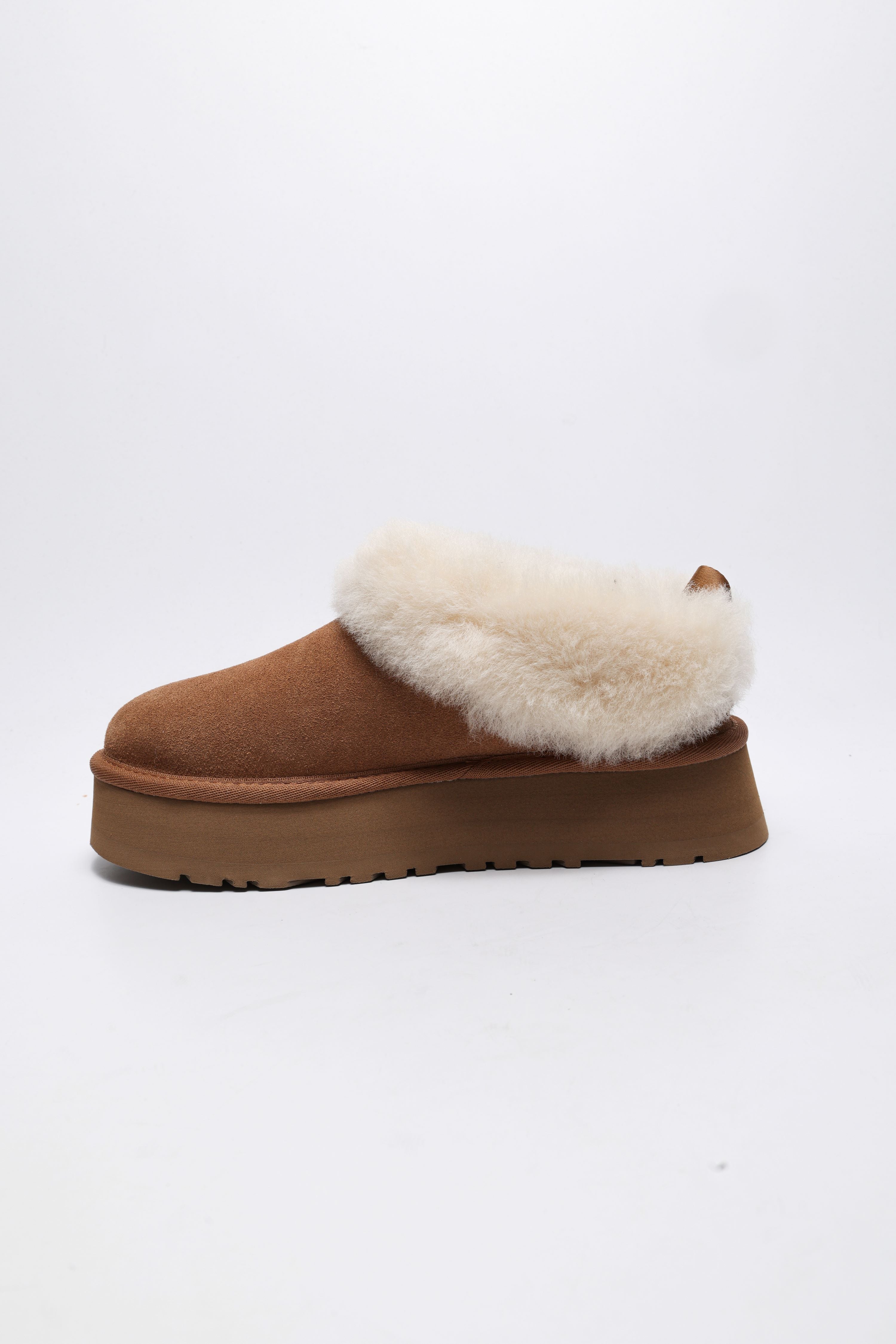 Tazzelle slippers plateau doublés - Chestnut
