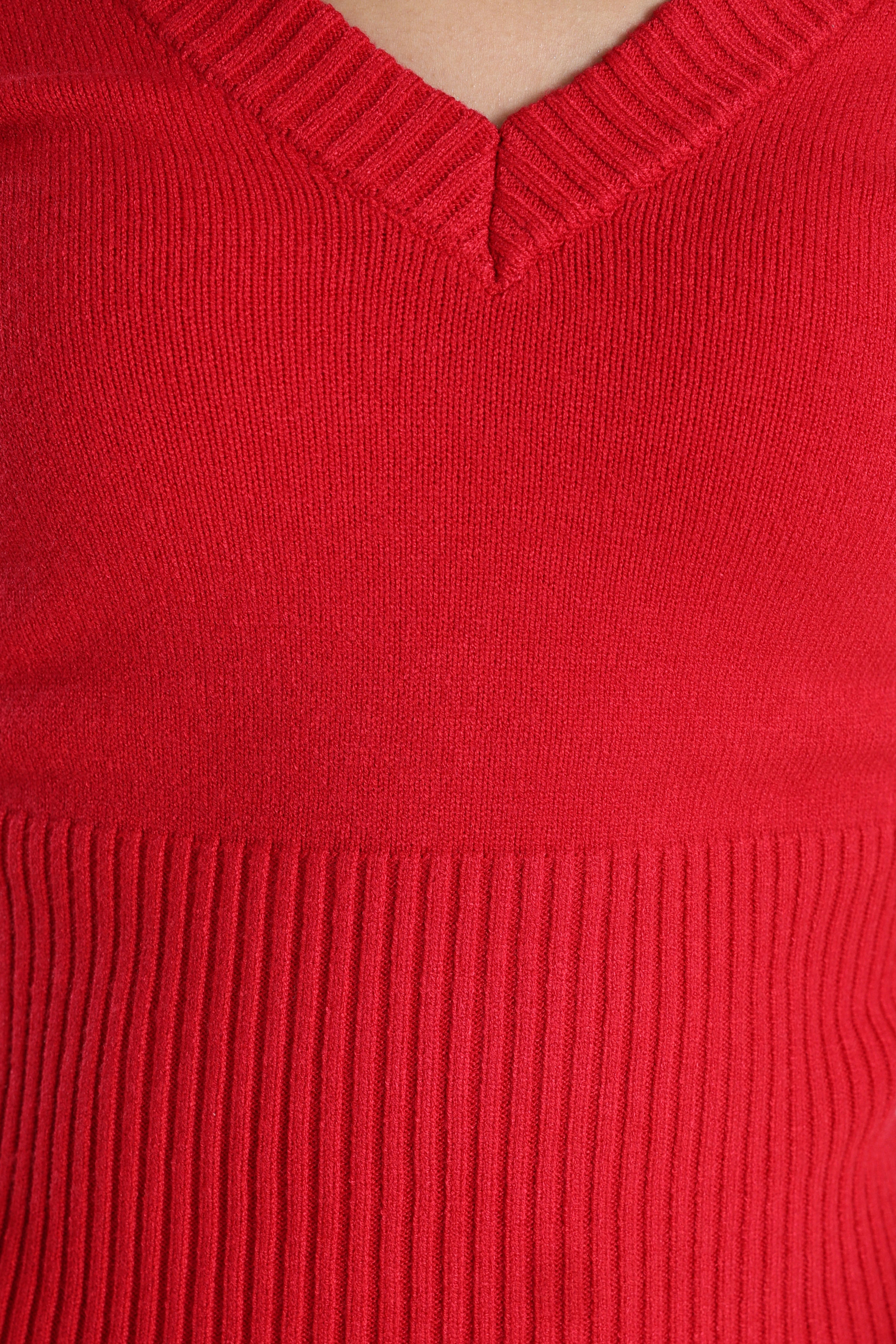 Knitted sweater - Red