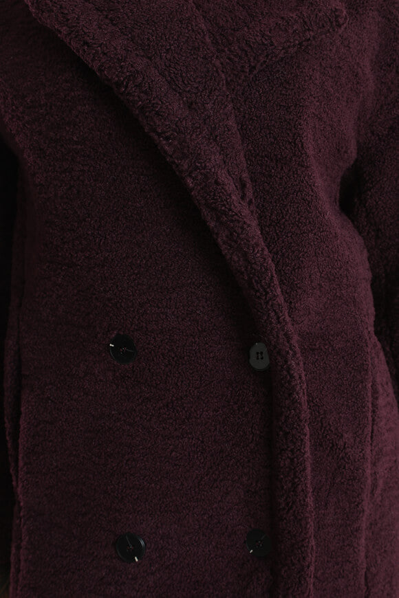 Teddy coat - Aubergine