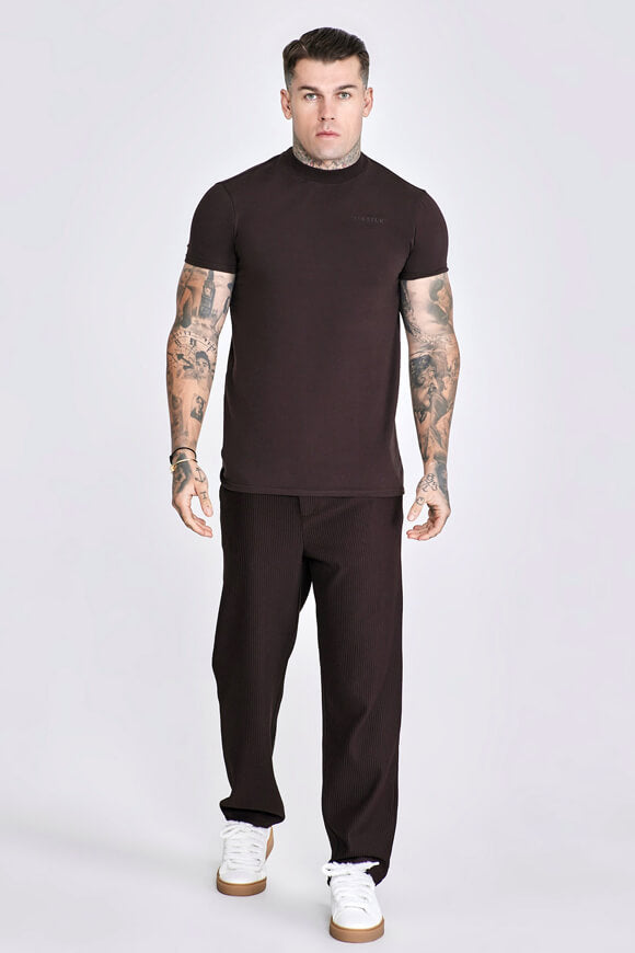 Strukturierte Stoffhose - Brown