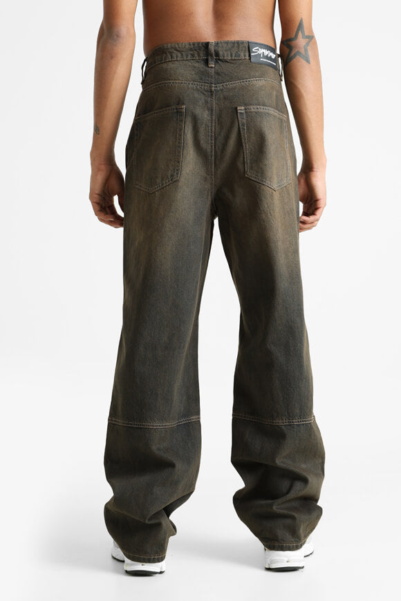 Jeans Baggy Fit - Noir/Brun