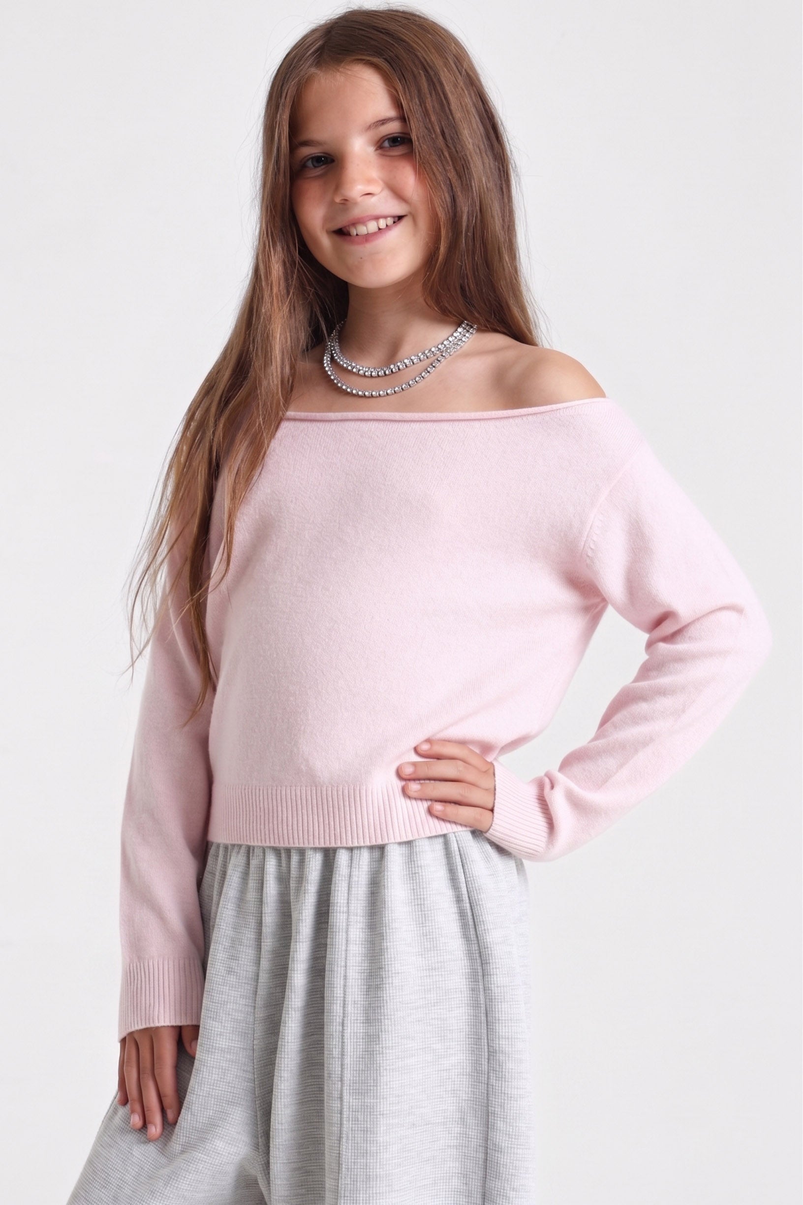 Off Shoulder Strickpullover