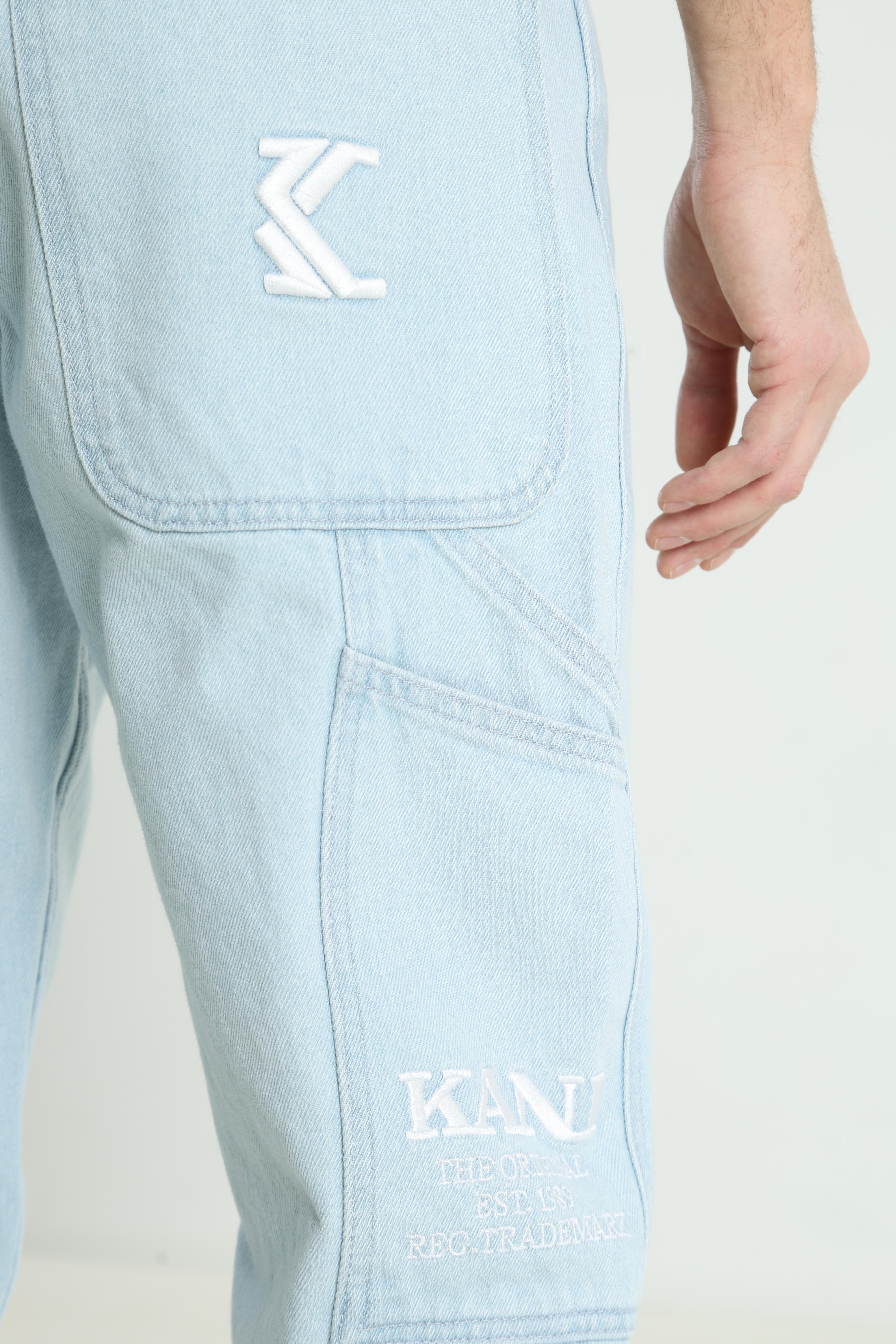 Jeans straight fit - Blu sbiancato