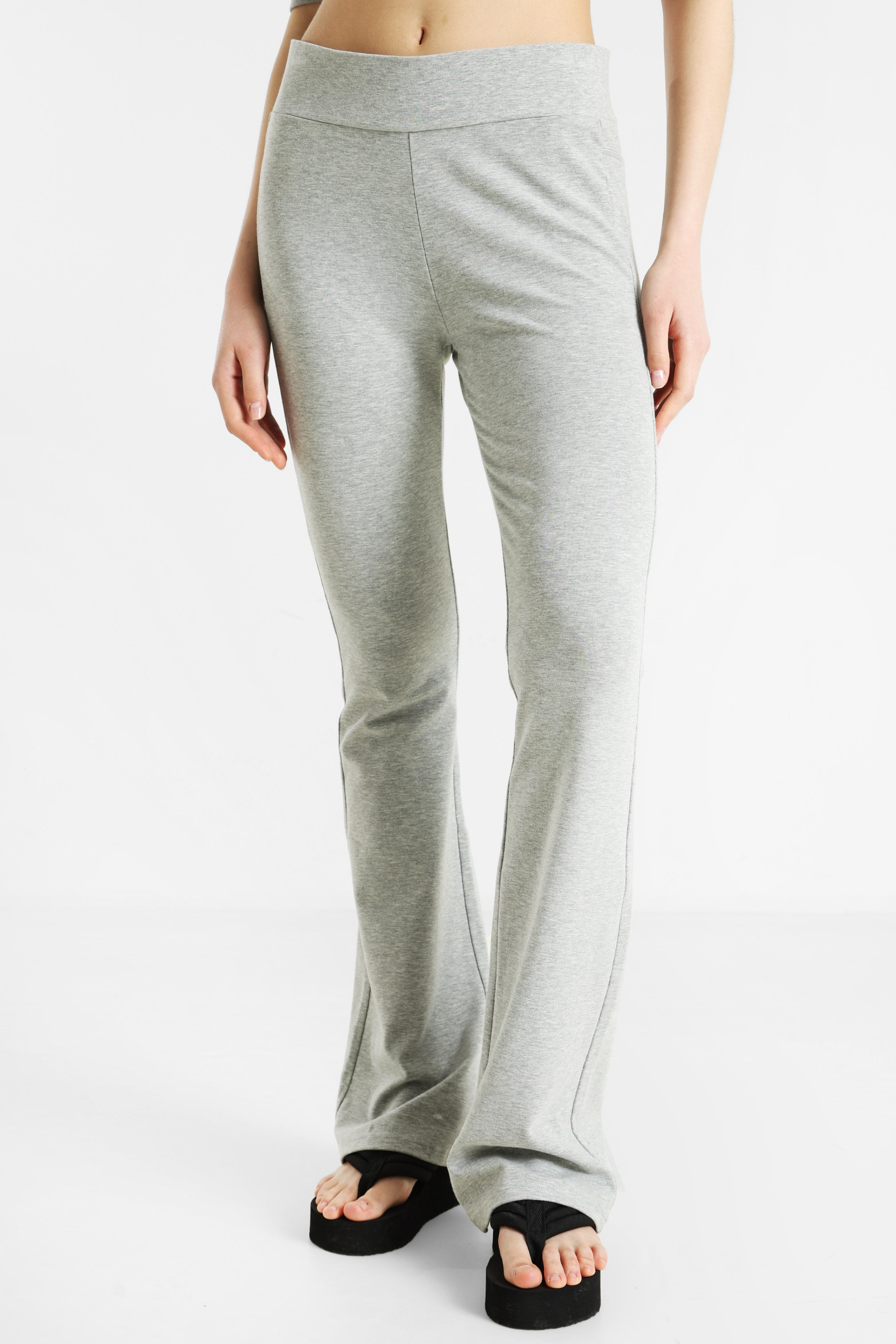 Flare Leggings - Grau meliert