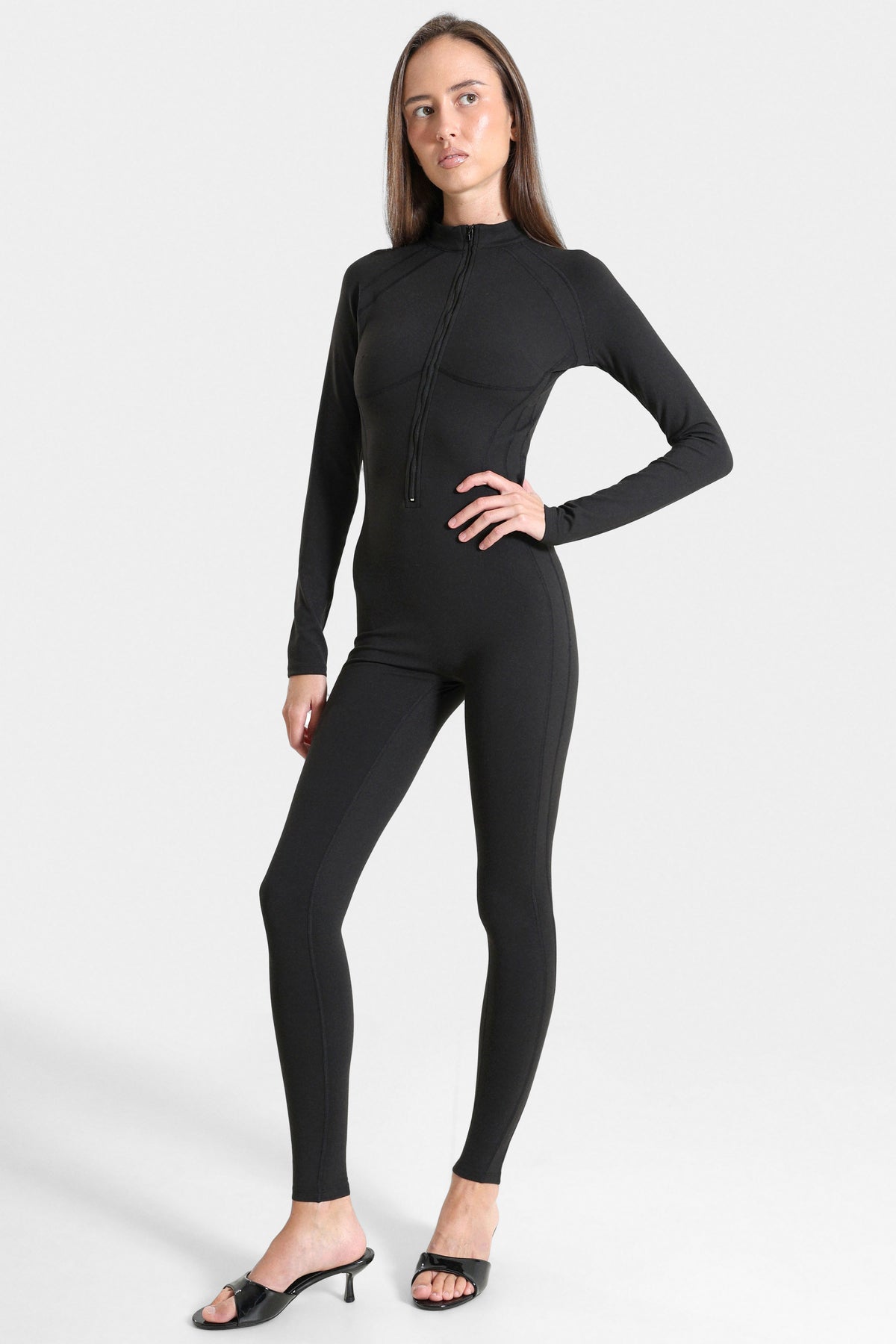 Langer Overall - Schwarz