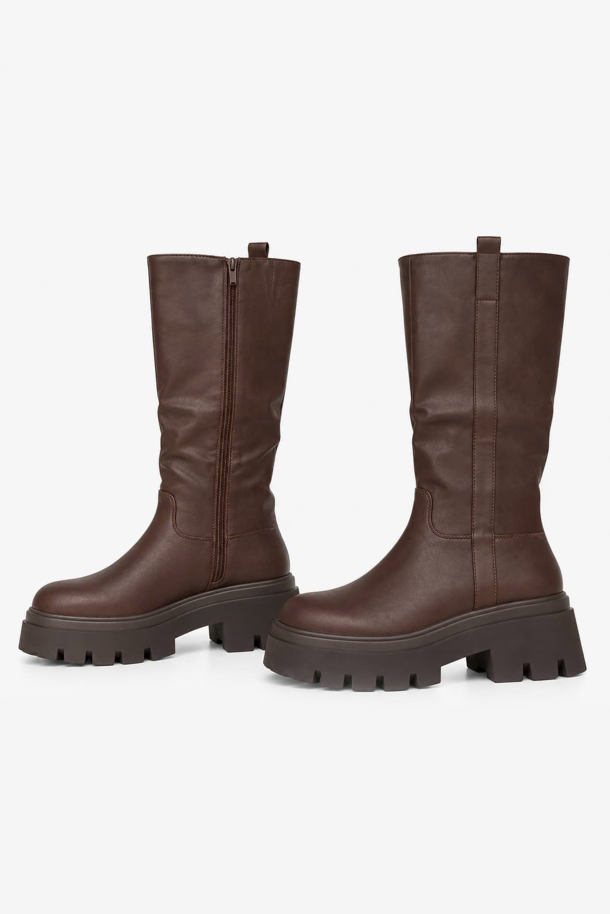 Stivali con plateau - Brown