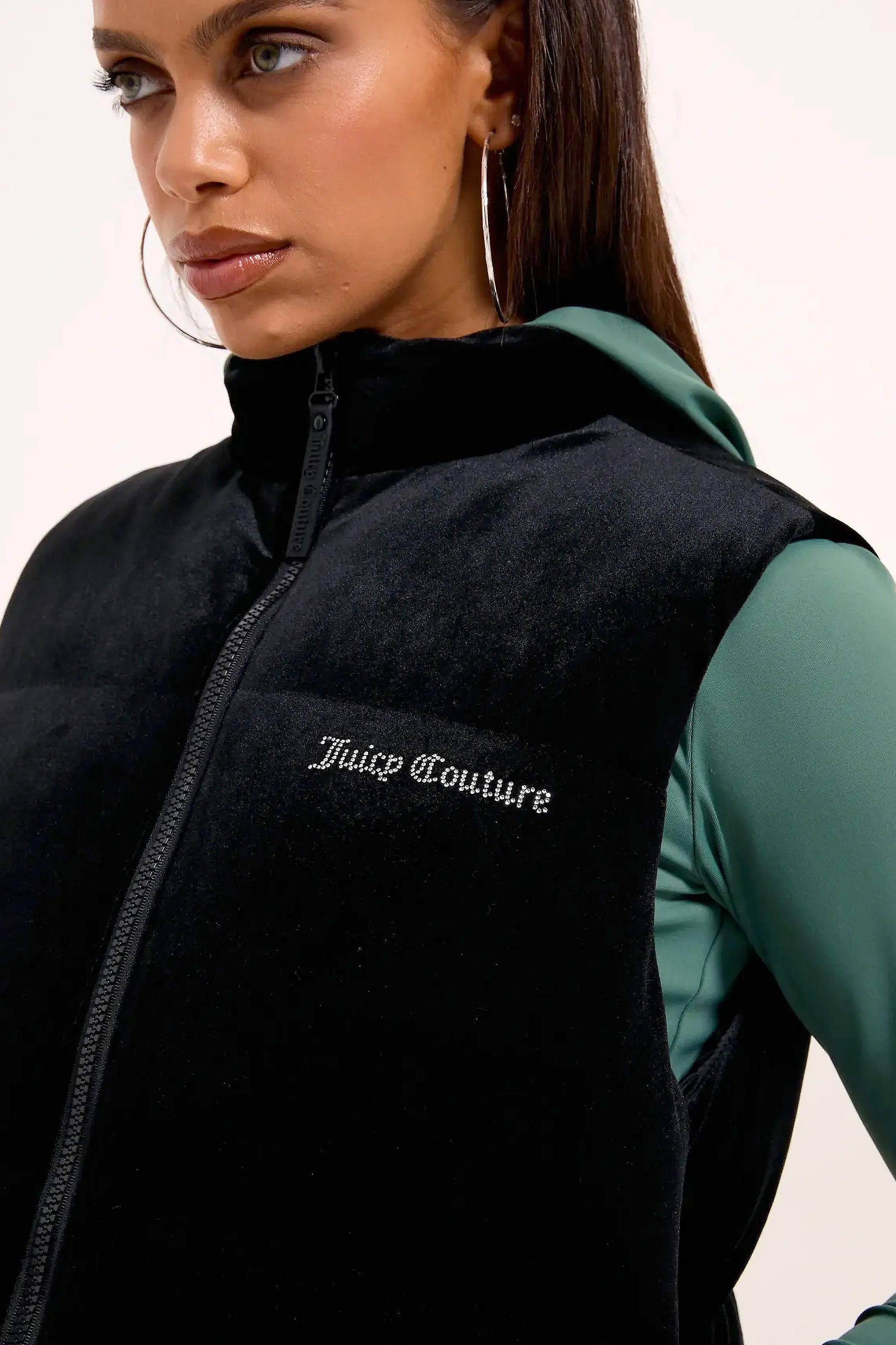 Gilet tampon en velours - Black