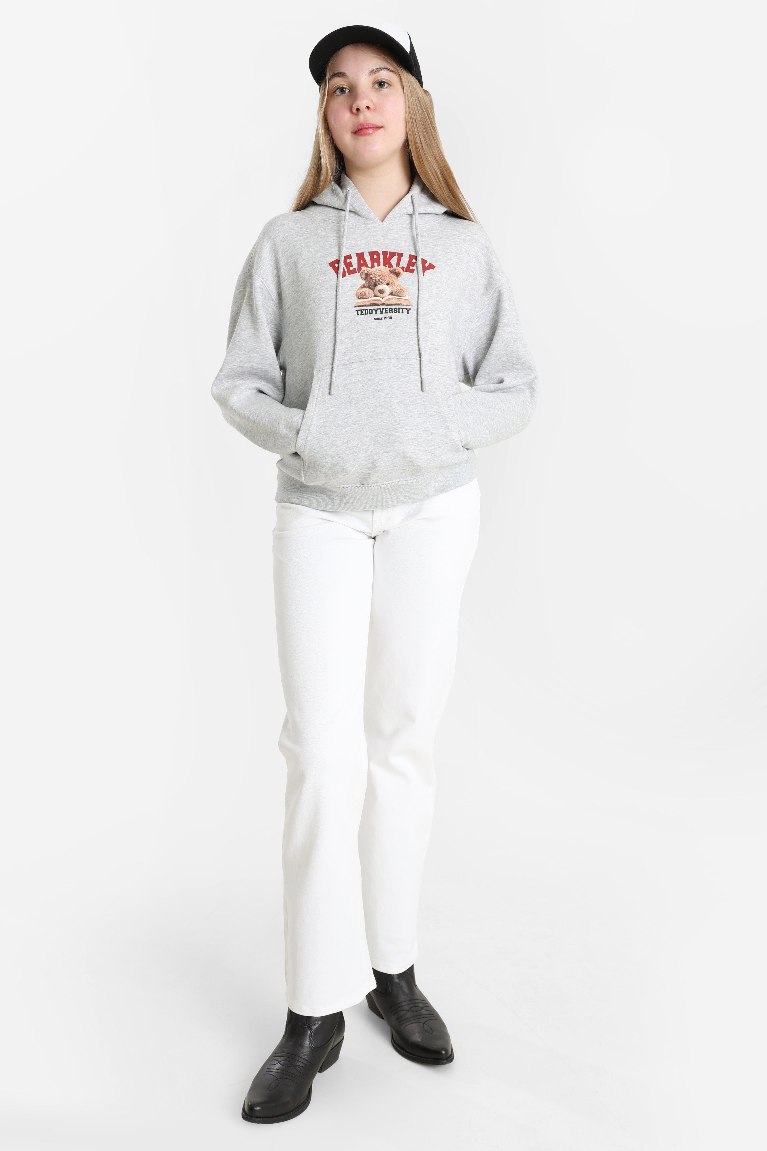 Kapuzensweatshirt - Grau meliert