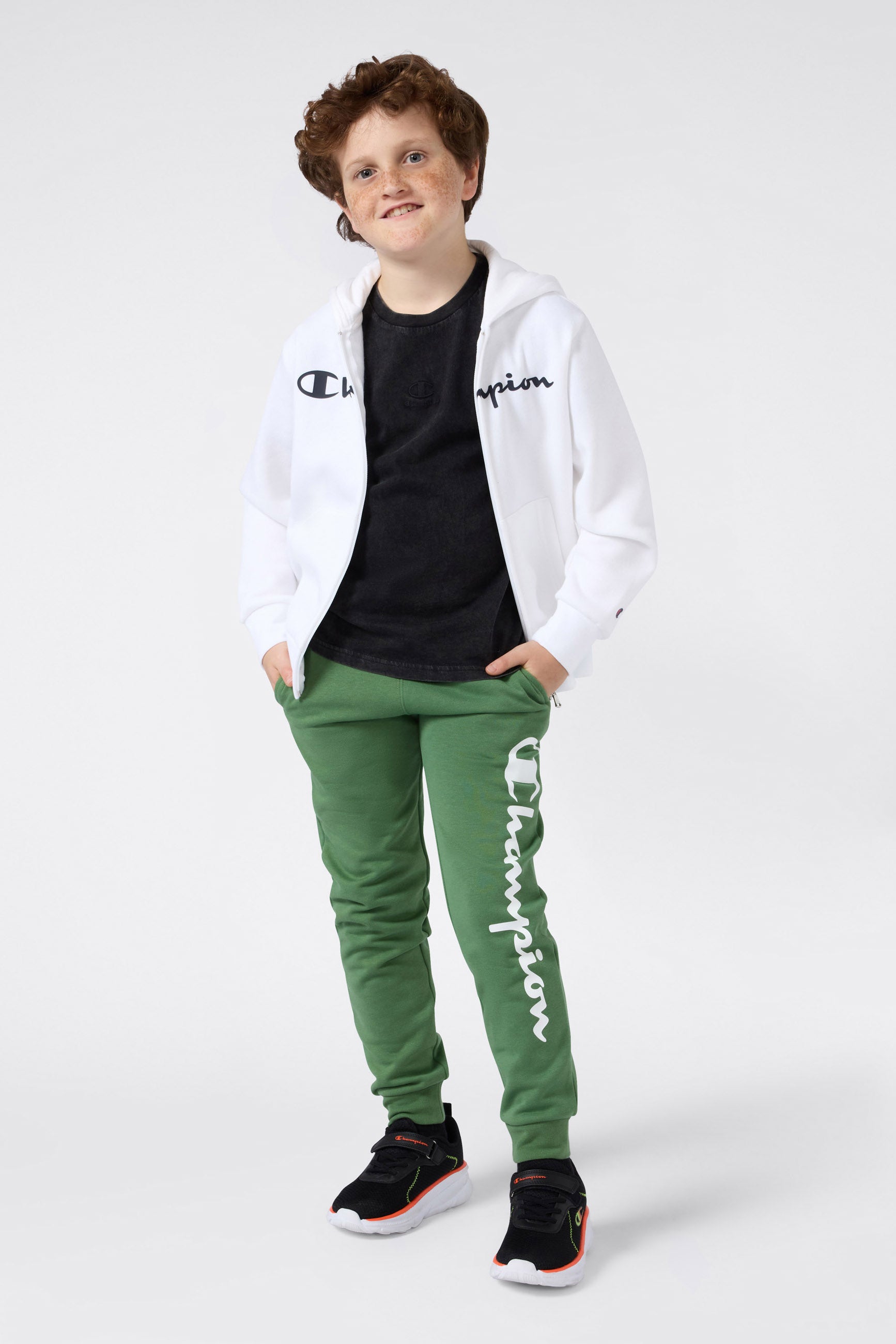 Kapuzensweatjacke - White