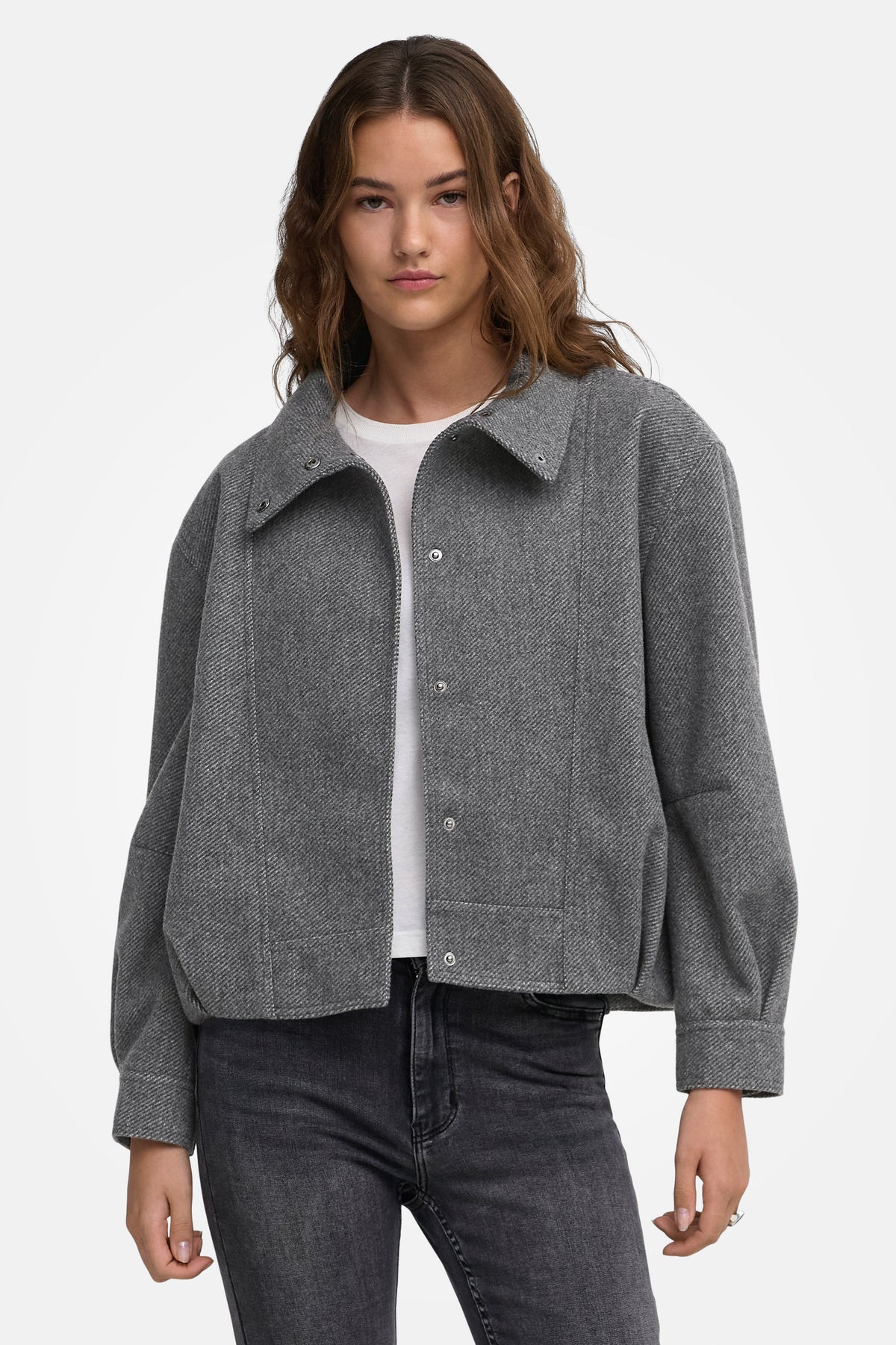 ONLASTA veste ballon - Dark Grey Melange