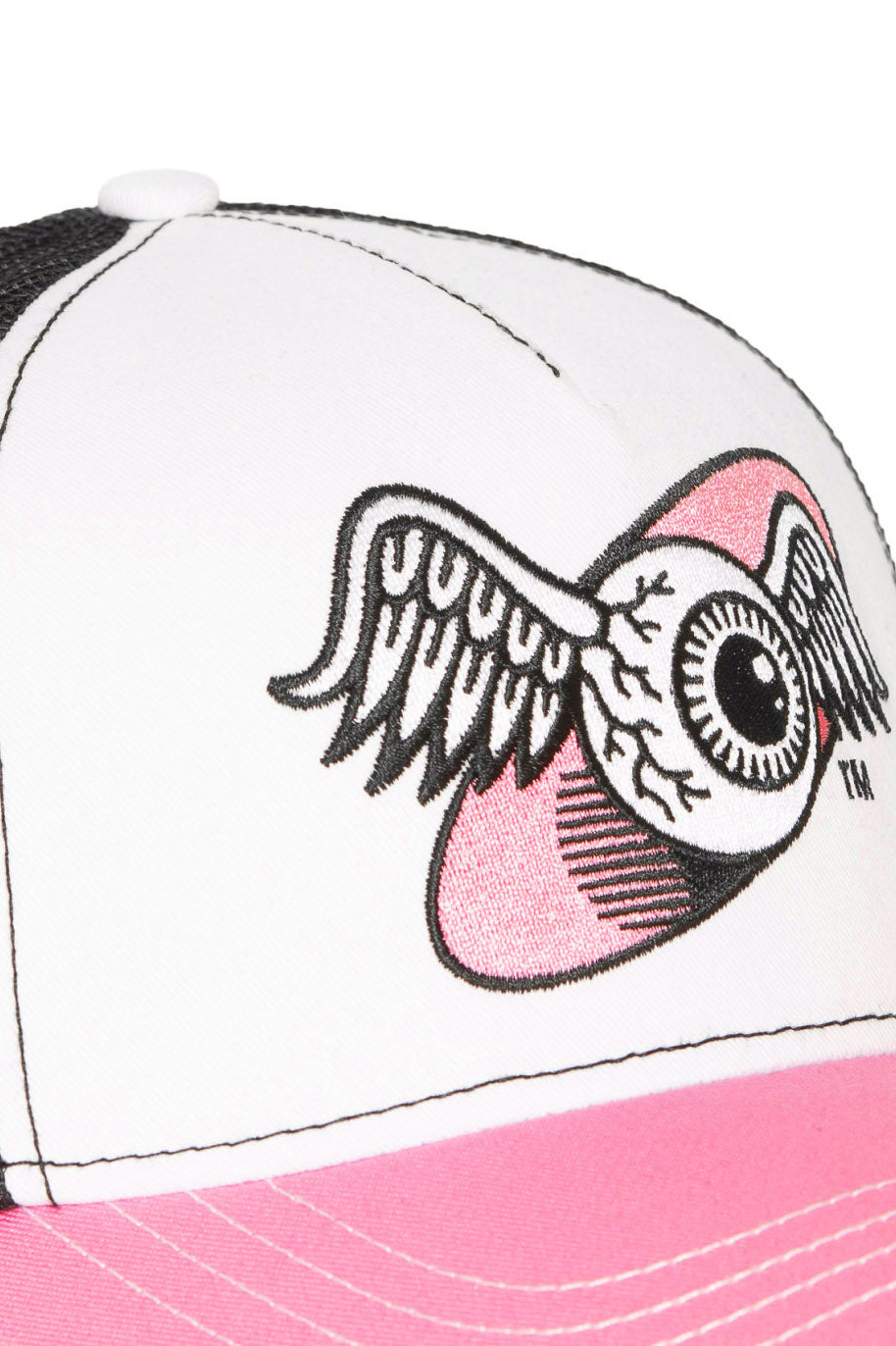 Trucker Cap / Snapback - White + Rose + Black