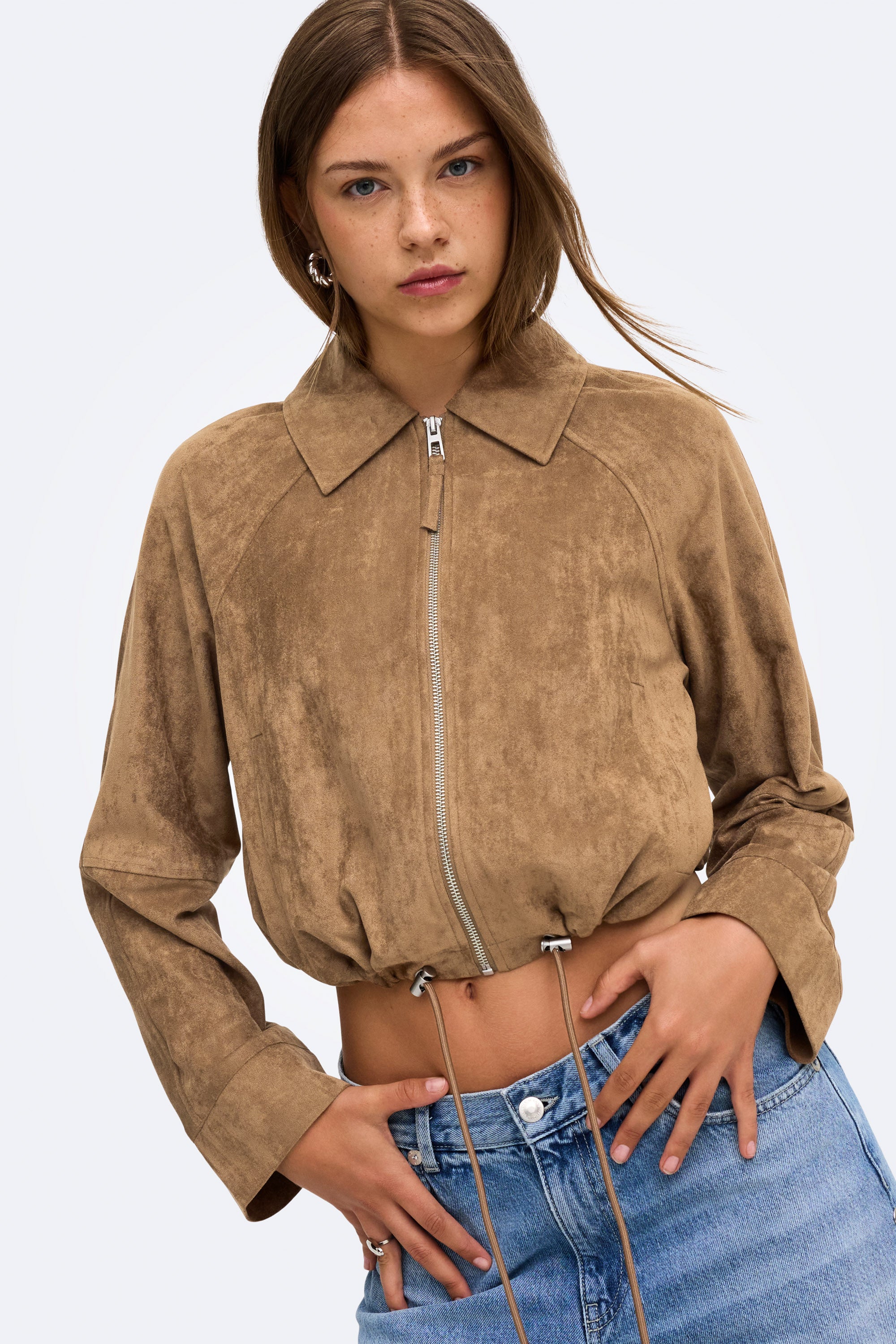 ONLLIXA veste courte en similidaim - Bison