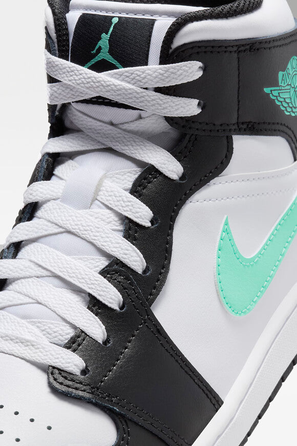 Air Jordan 1 Sneaker - White + Green Glow + Black