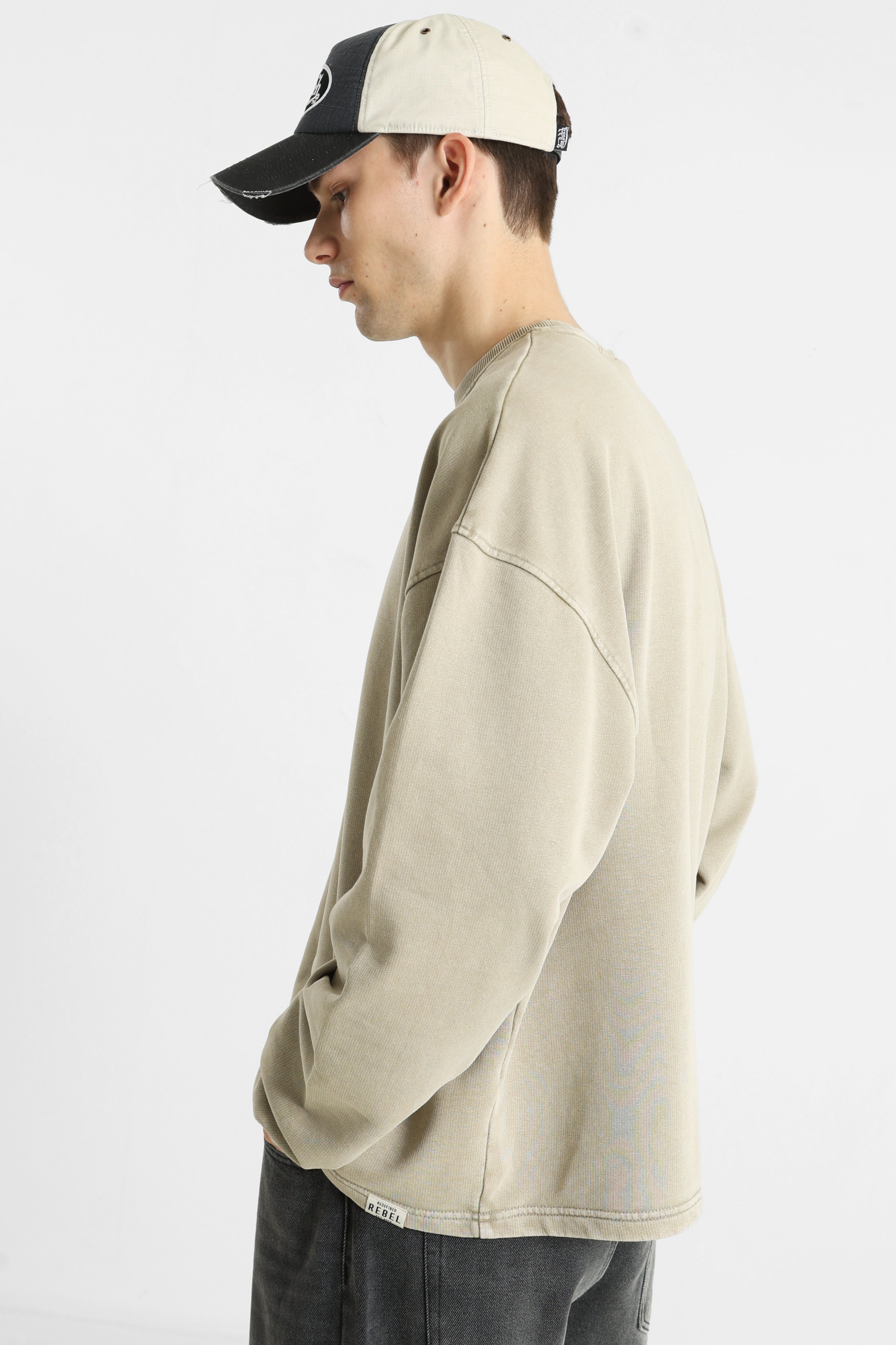RRSAGE Oversize Sweatshirt - Vintage Khaki
