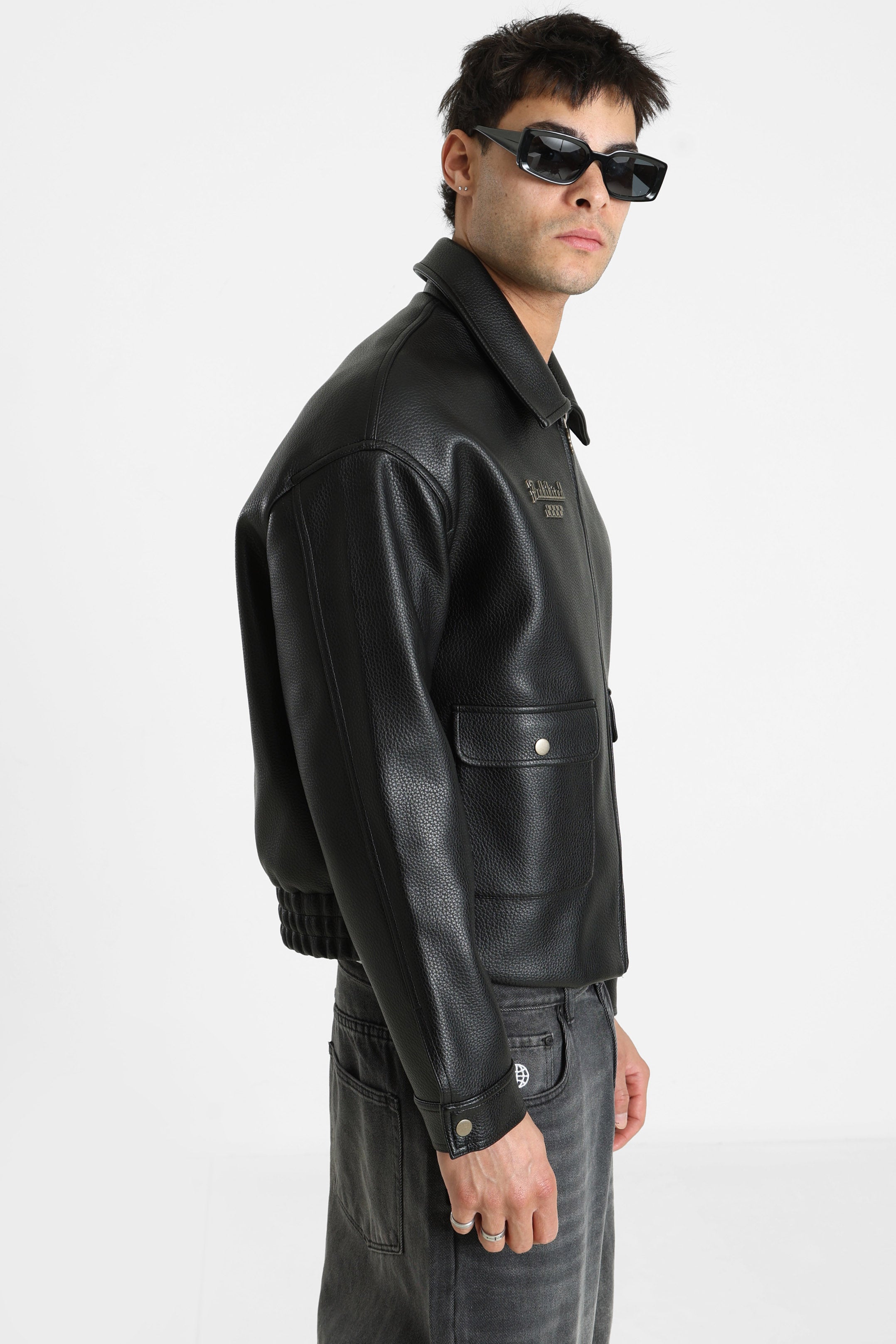 Speedhunter veste en similicuir - Black