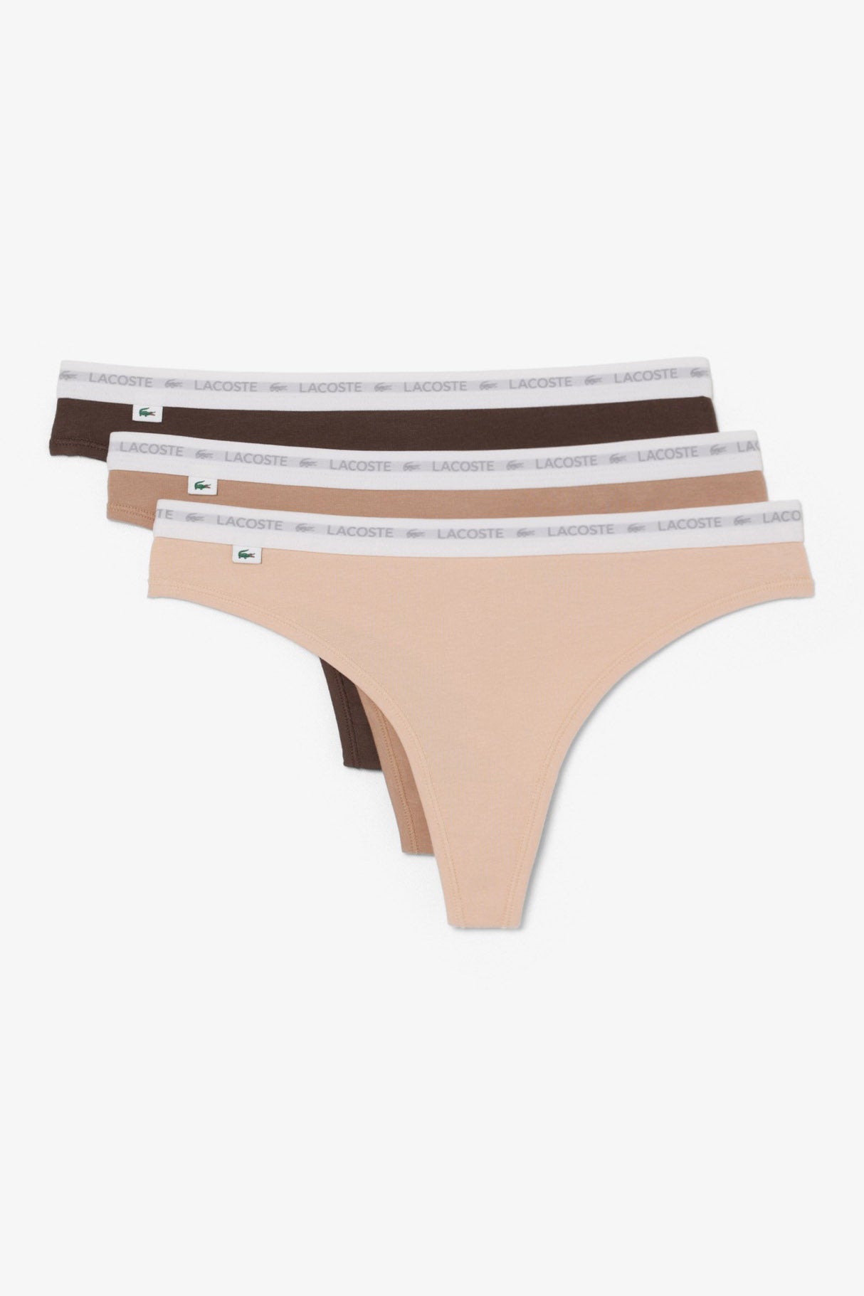 Dreierpack Strings - Beige + Brown