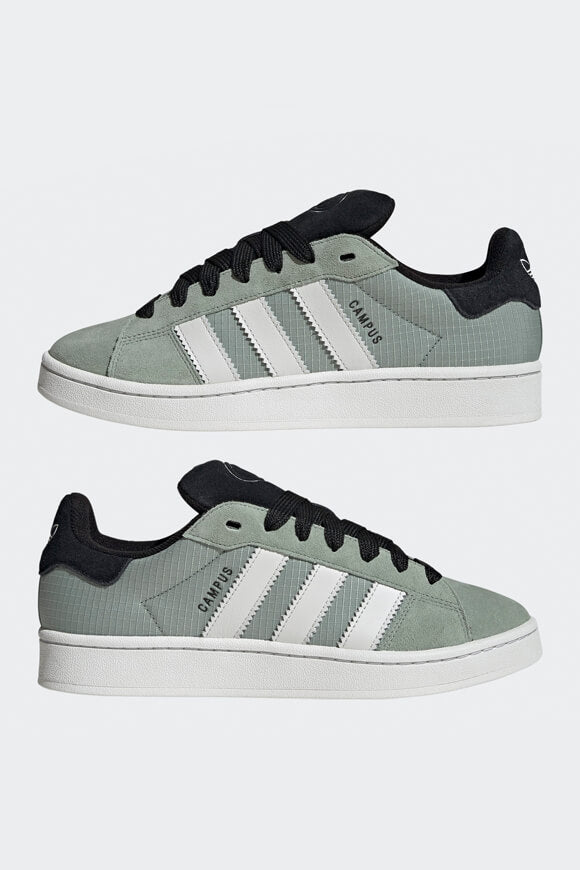 Baskets Campus 00S - Vert argenté + Blanc cristal + Noir de base