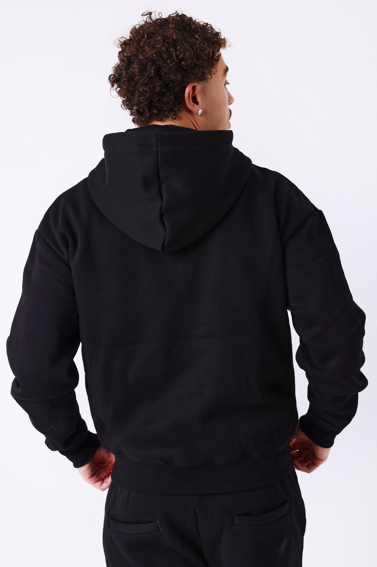 Kapuzensweatjacke - Black