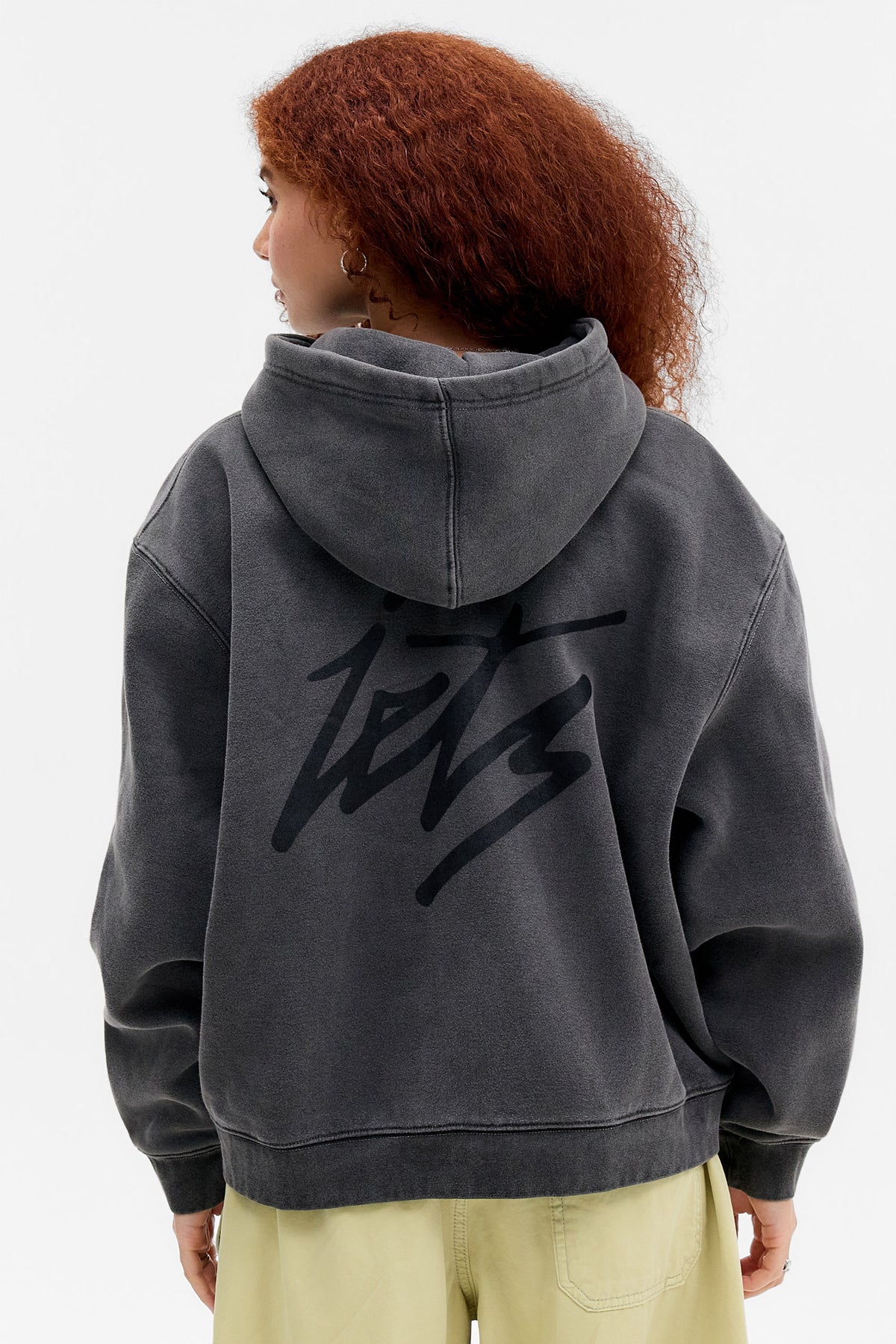 Oversize Kapuzensweatjacke - Dark Grey