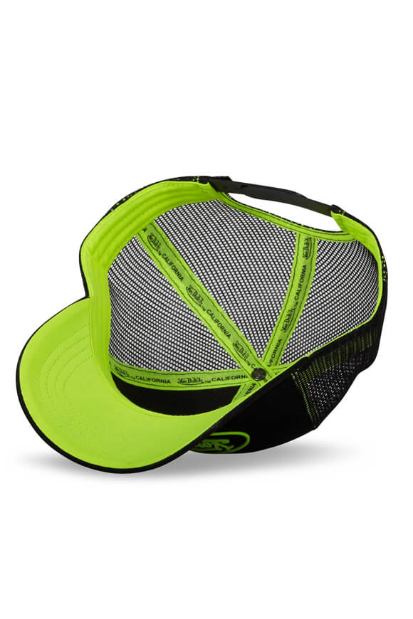 Casquette trucker / snapback - Black + Lime