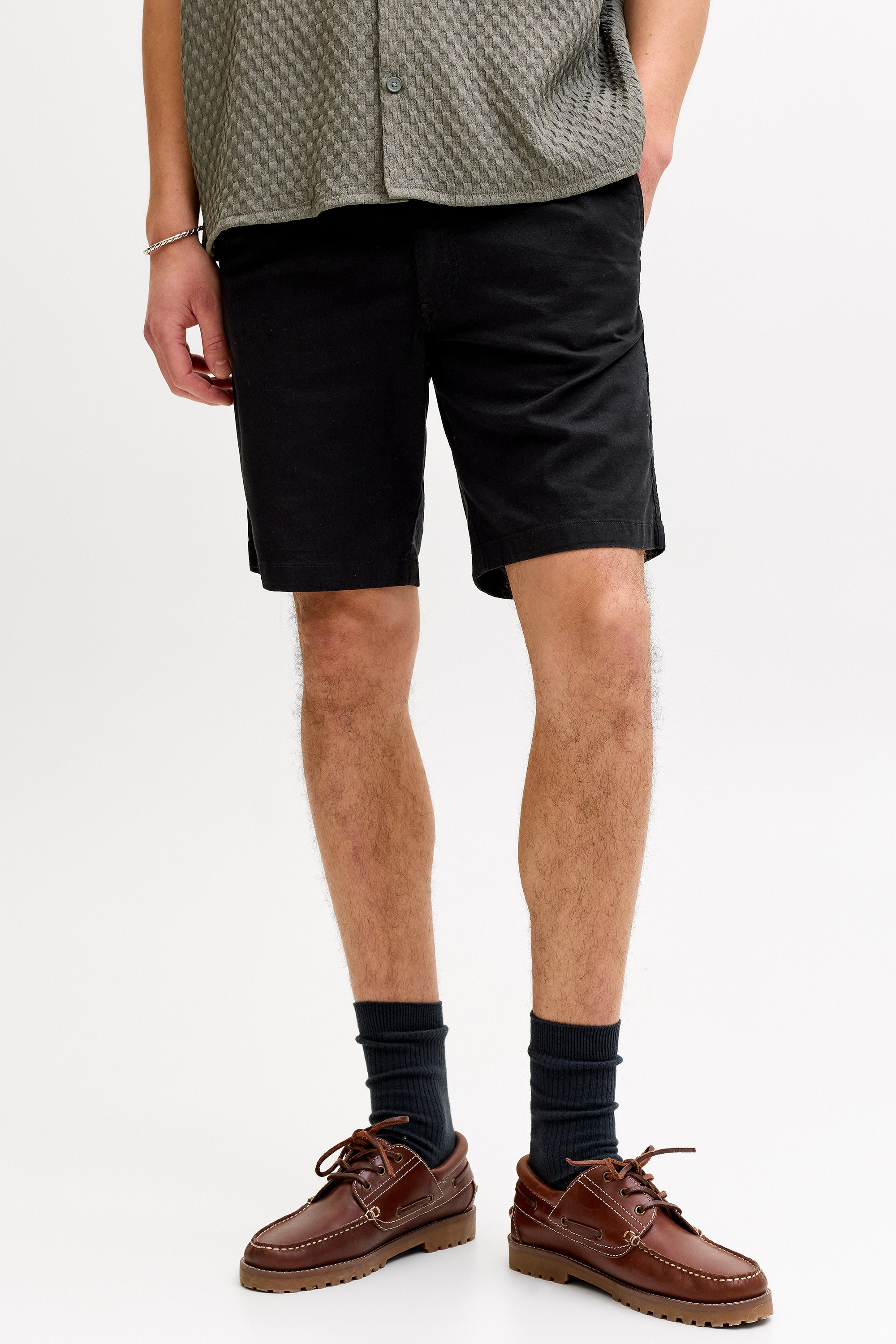 JPSTJAIDEN Leinenshorts - Black