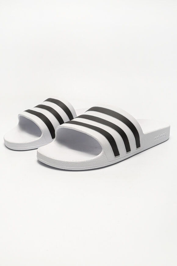 Adilette Aqua Pantoletten - Cloud White + Core Black