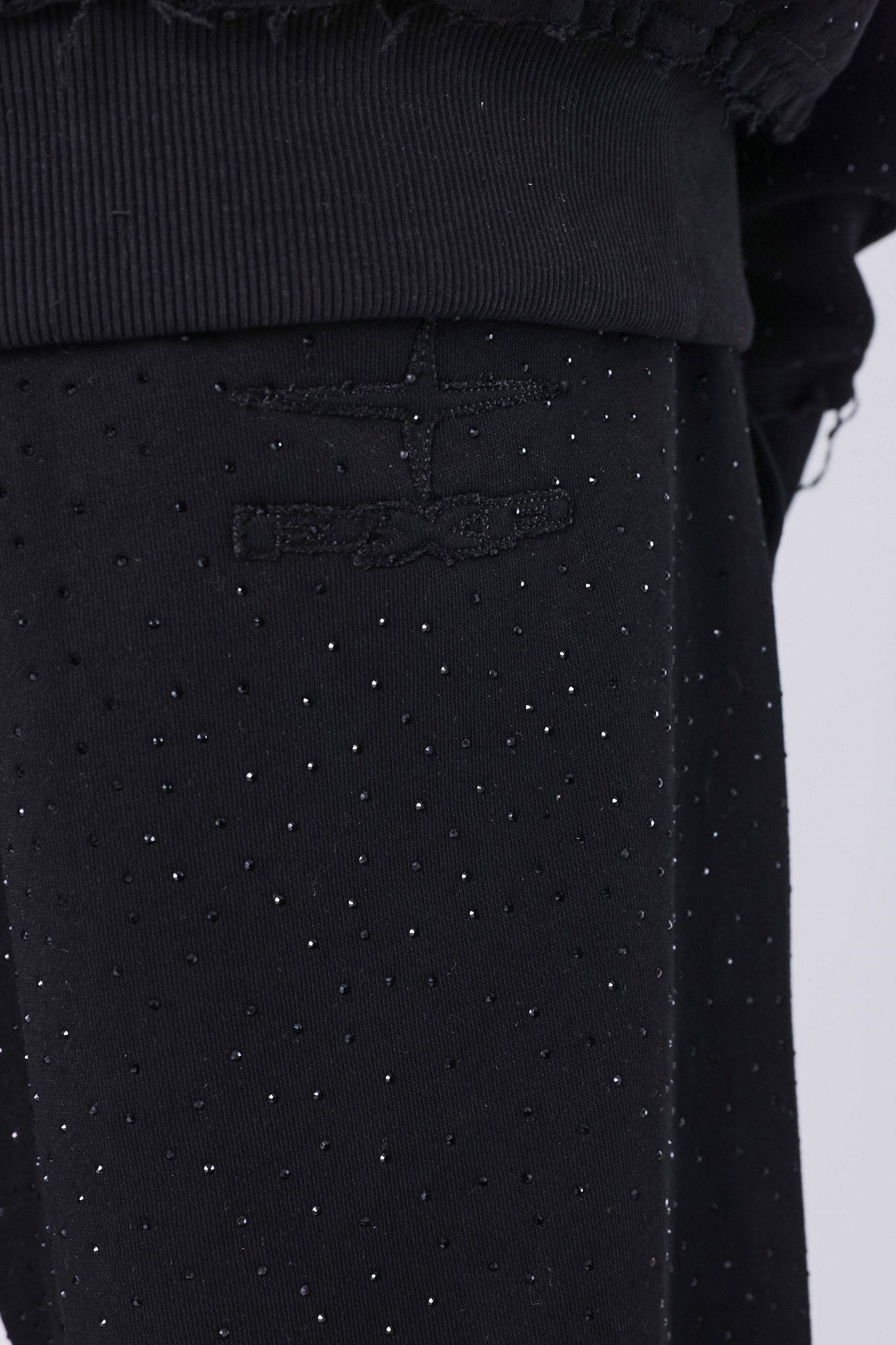 Pantalon en sweat avec strass - Black