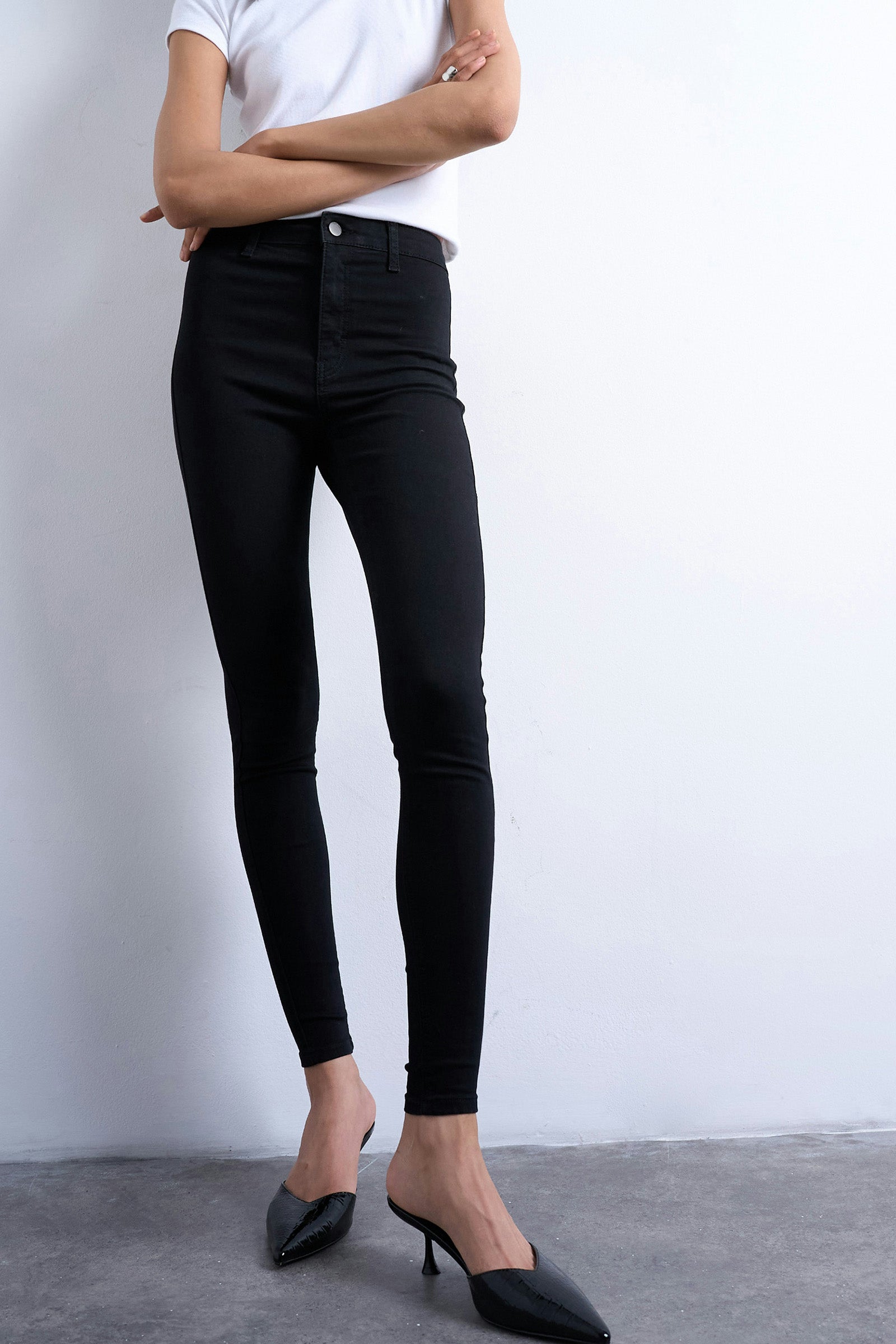 TSJONI Skinny Fit jeans L32 - Black Denim