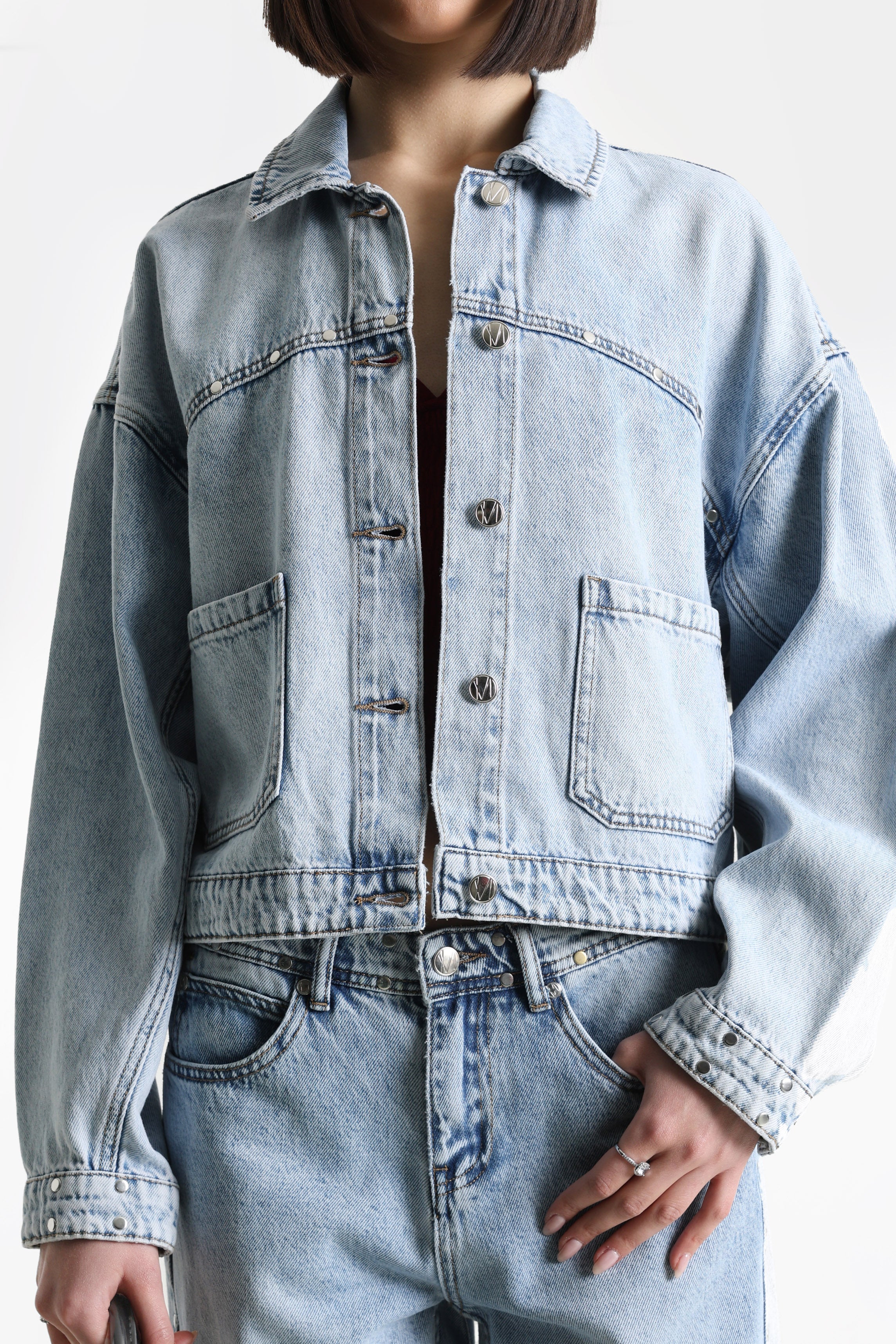 Jeansjacke - Hellblau