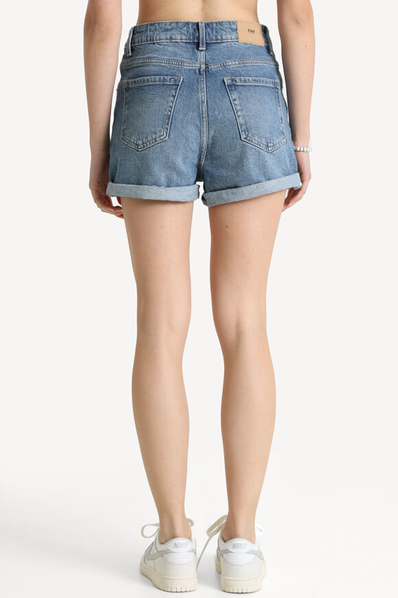 Mom fit denim shorts - Medium blue denim