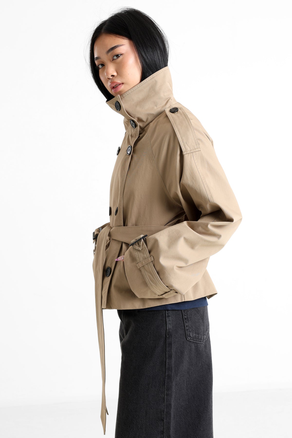 Trenchcoat court - Beige