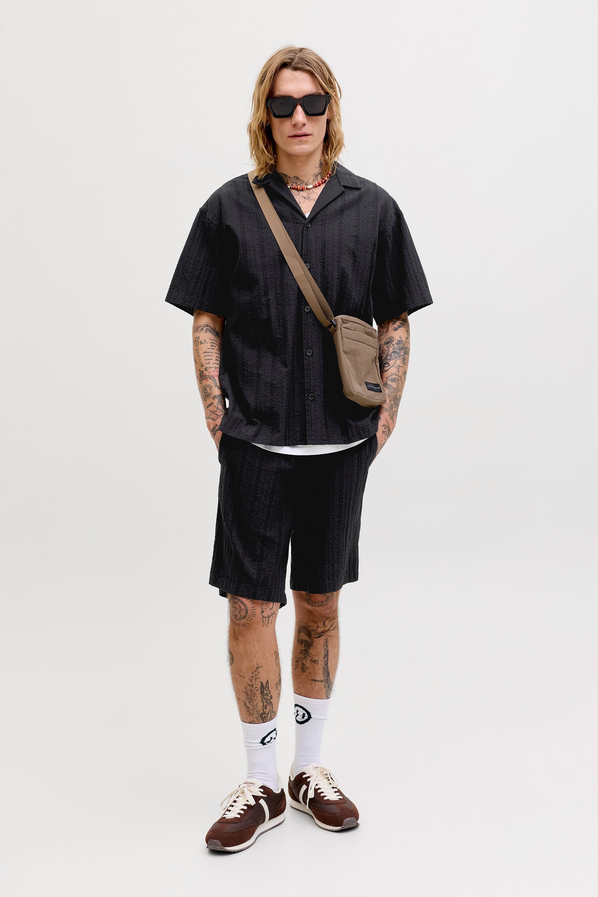 JJETYSON Strukturiertes Hemd - Black