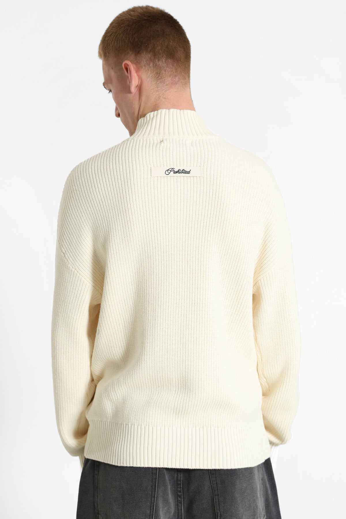 Campus jaquette en tricot côtelé - Cream