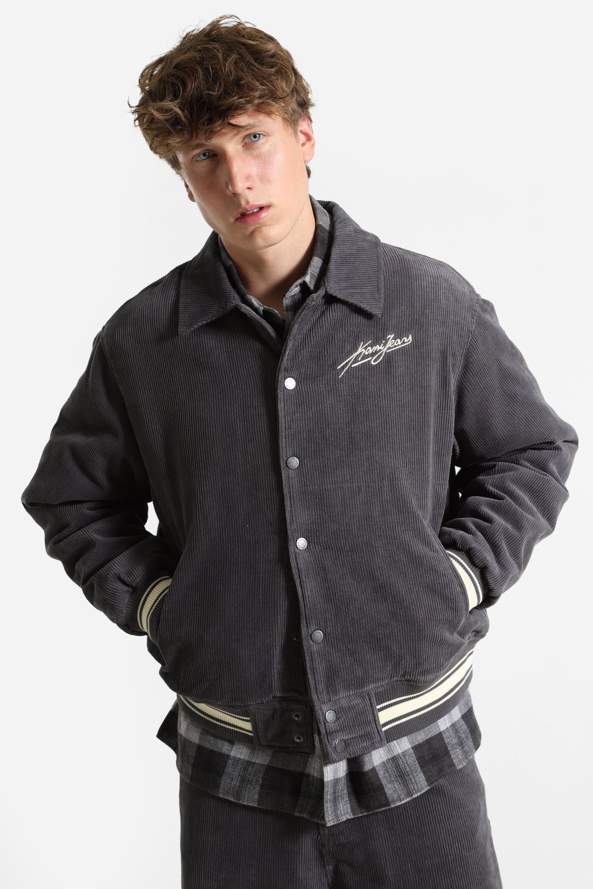 Wattierte Cord Collegejacke