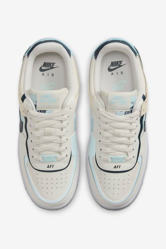 Air Force 1 Shadow Sneaker - Sail + Armory Navy + Glacier Blue