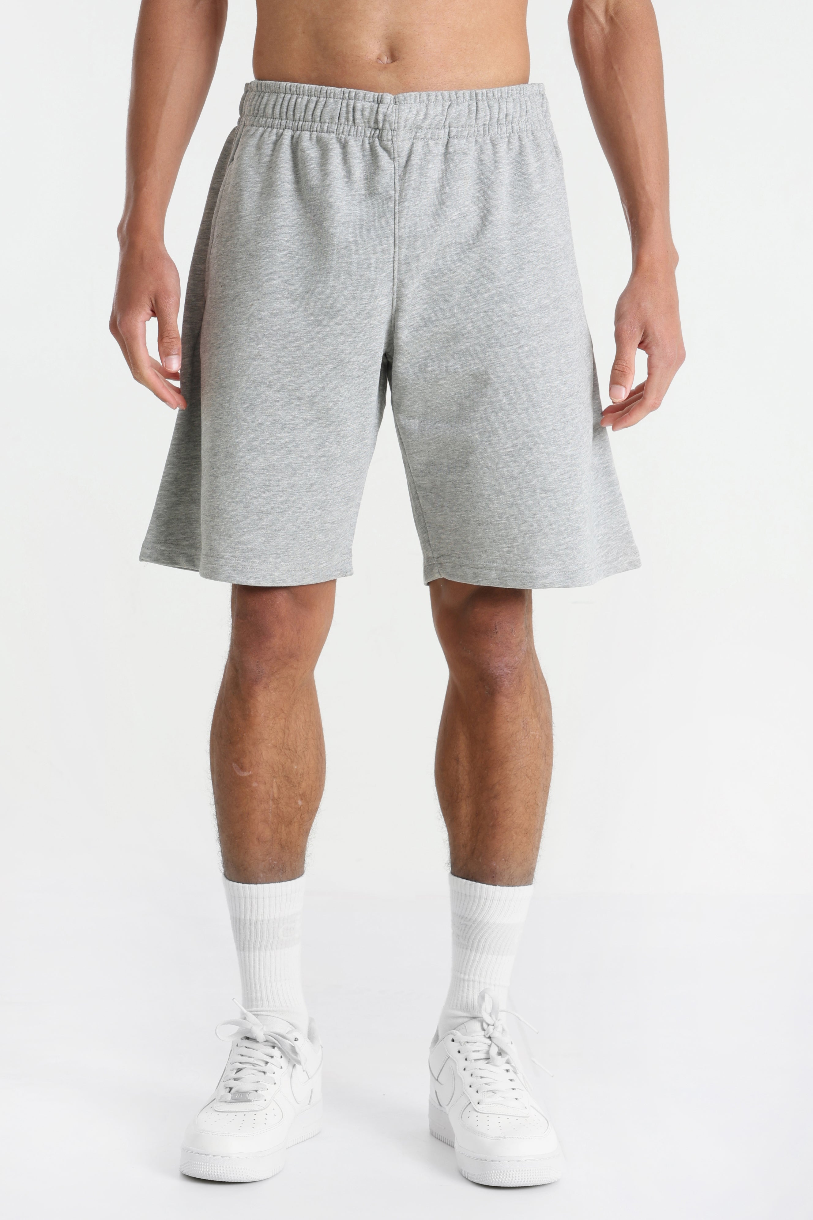 Sweatshorts - Grau meliert
