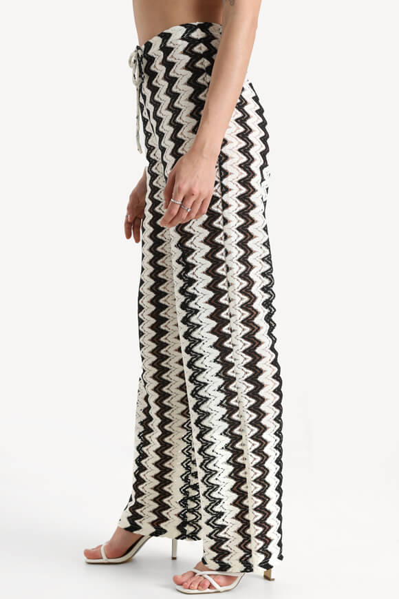 Pantaloni all'uncinetto - Offwhite + Black