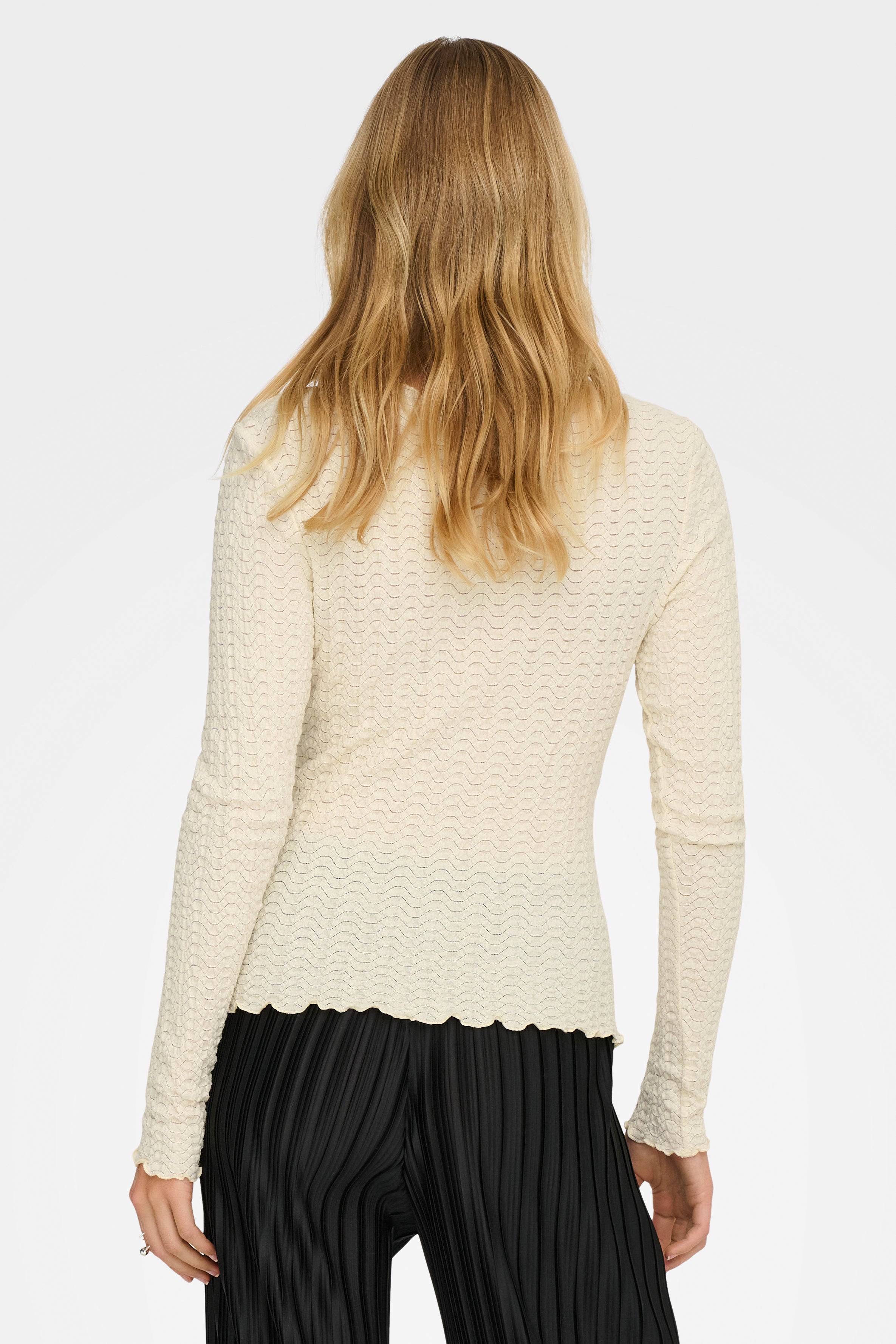 ONLELLA strukturiertes Langarmshirt - Birch