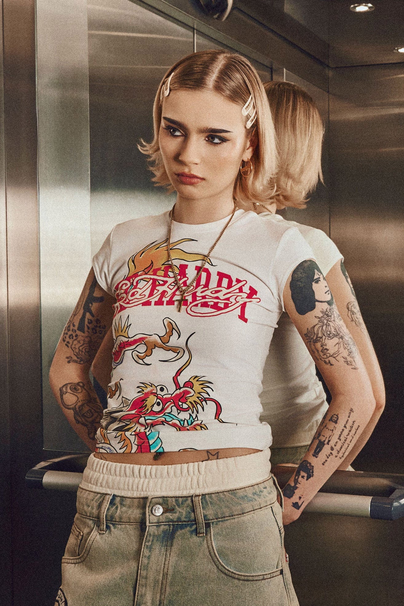 Varsity Dragon T-Shirt - Offwhite