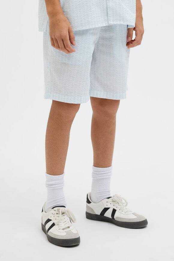Shorts aus Seersucker - Cashmere Blue