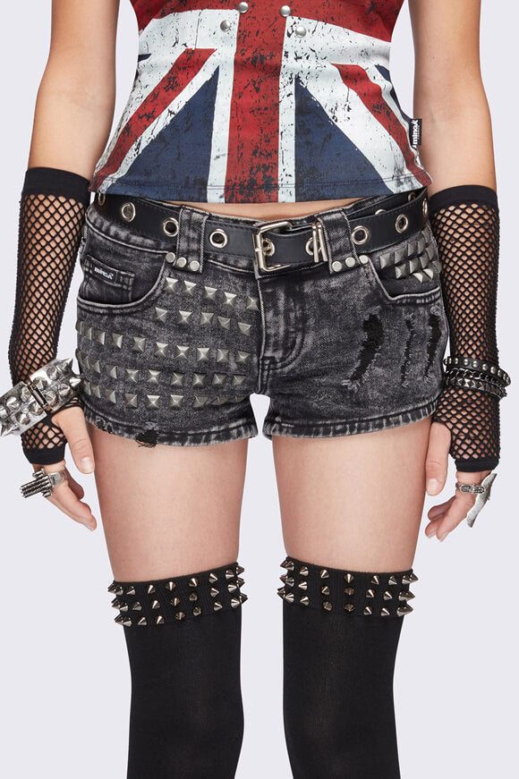 Short en jean Strike - Noir